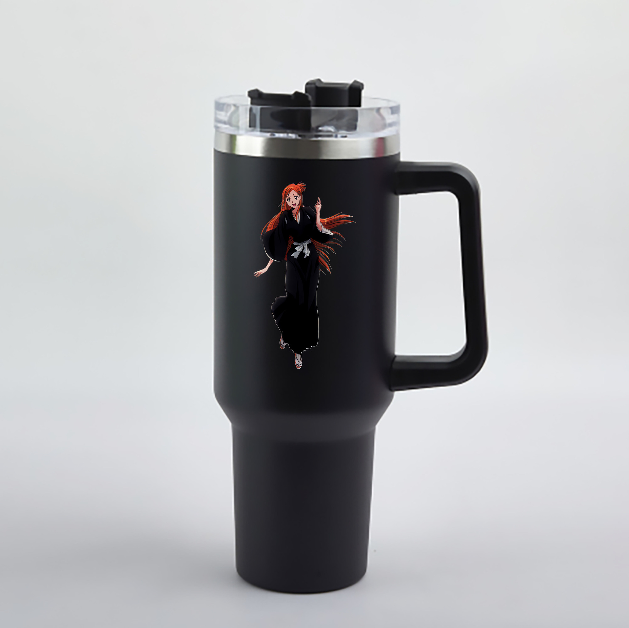 （画像用） ブリーチ 井上織姫（いのうえおりひめ） BLEACH Inoue Orihime 1200mL車用タンブラー - クリスタルステッカー（プラスチックストロー付き）