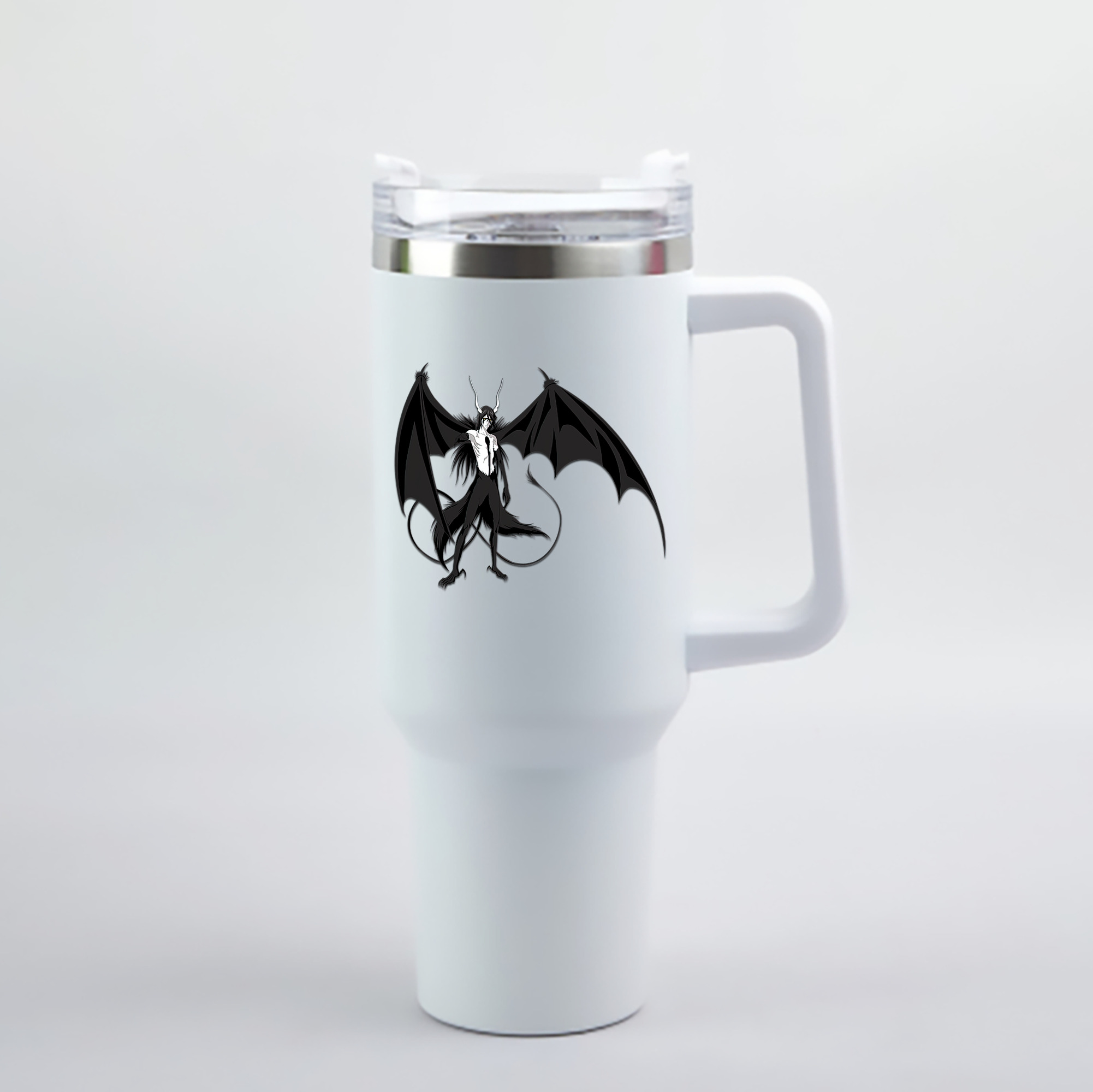 （画像用） ブリーチ ウルキオラ·シファー BLEACH Ulquiorra cifer 1200mL車用タンブラー - クリスタルステッカー（プラスチックストロー付き）