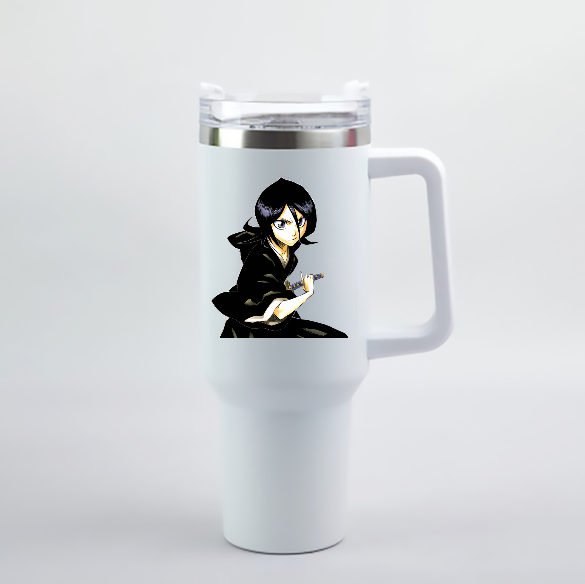 （画像用） ブリーチ 朽木ルキア BLEACH Kuchiki Rukia 1200mL車用タンブラー - クリスタルステッカー（プラスチックストロー付き）