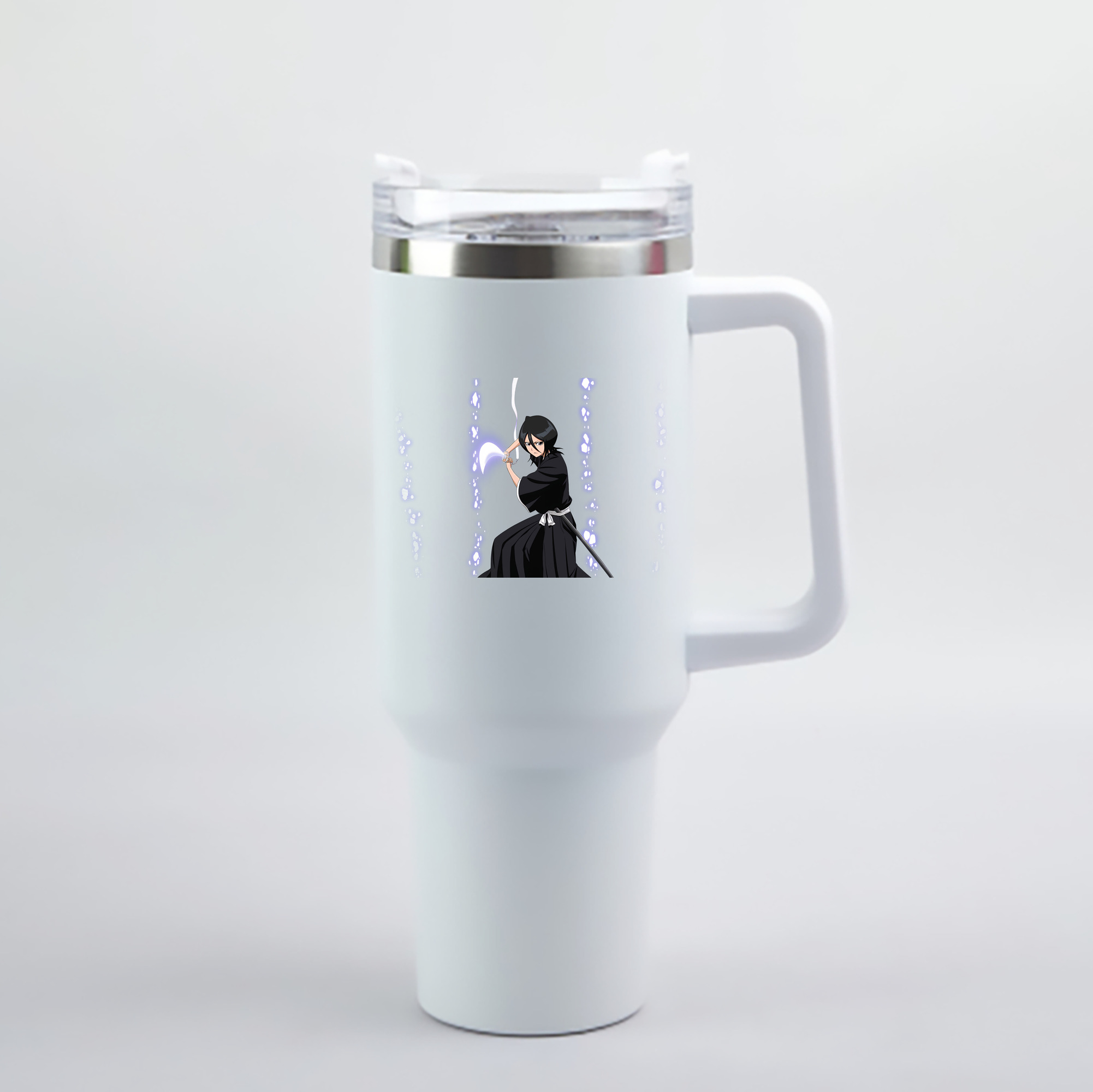 （画像用） ブリーチ 朽木ルキア BLEACH Kuchiki Rukia 1200mL車用タンブラー - クリスタルステッカー（プラスチックストロー付き）