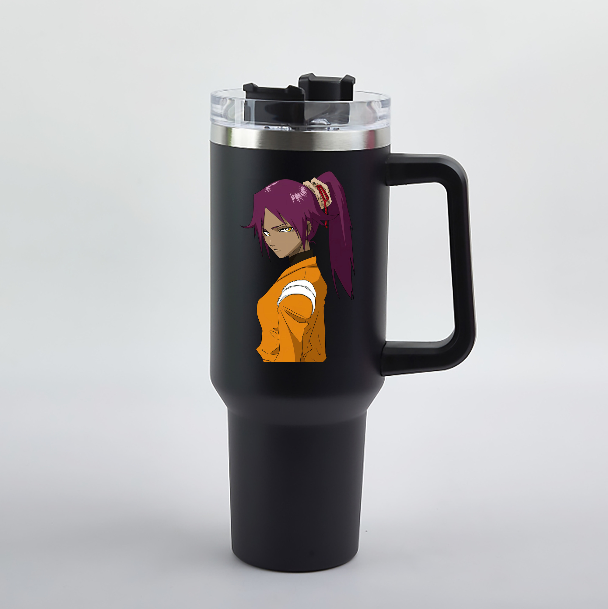 （画像用） ブリーチ 四楓院 夜一（しほういん よるいち） BLEACH Shihouin Yoruichi 1200mL車用タンブラー（カラープリント）