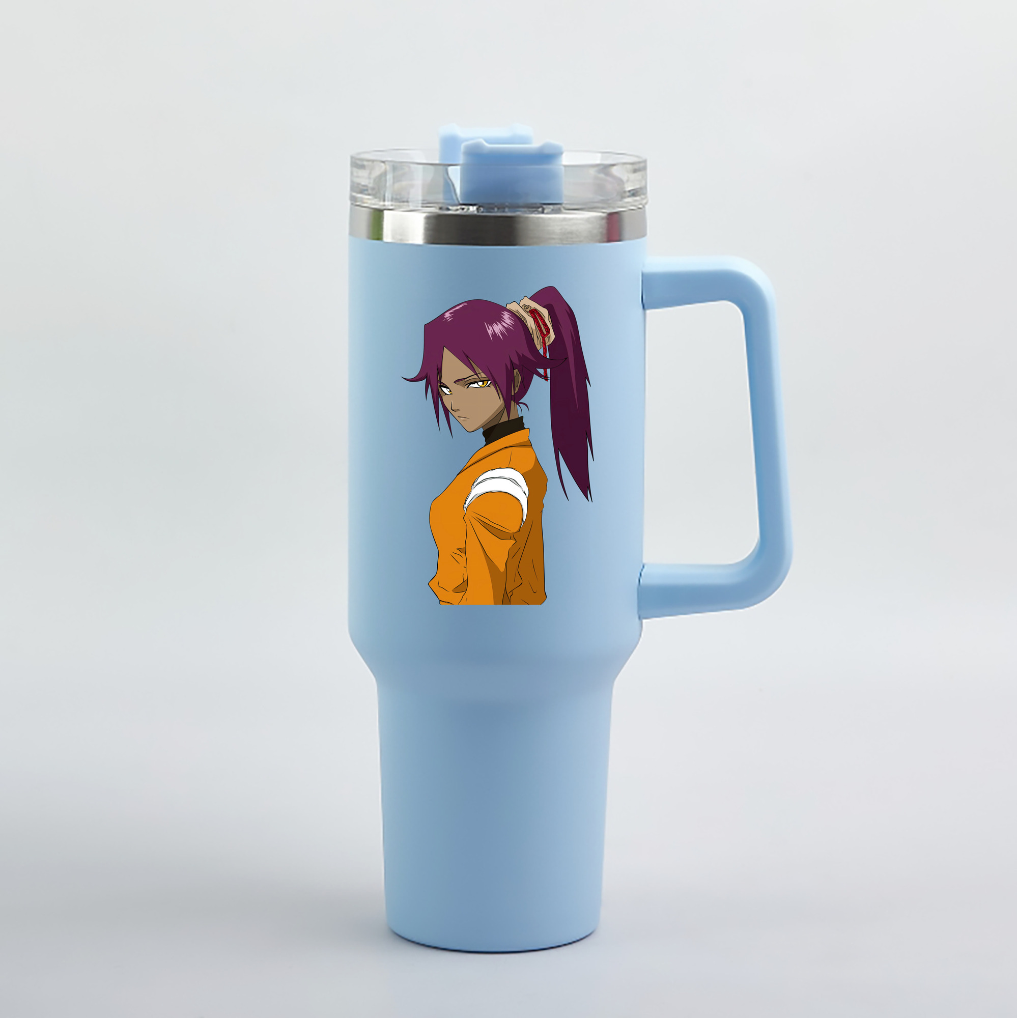 （画像用） ブリーチ 四楓院 夜一（しほういん よるいち） BLEACH Shihouin Yoruichi 1200mL車用タンブラー（カラープリント）