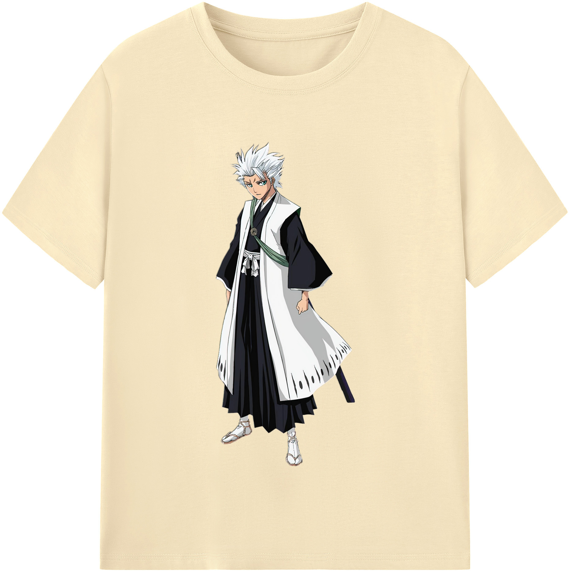 （画像用） ブリーチ 日番谷冬獅郎（ひつがや とうしろう） BLEACH Hitsugaya Toushirou 綿100％半袖Tシャツ（フロントプリント）