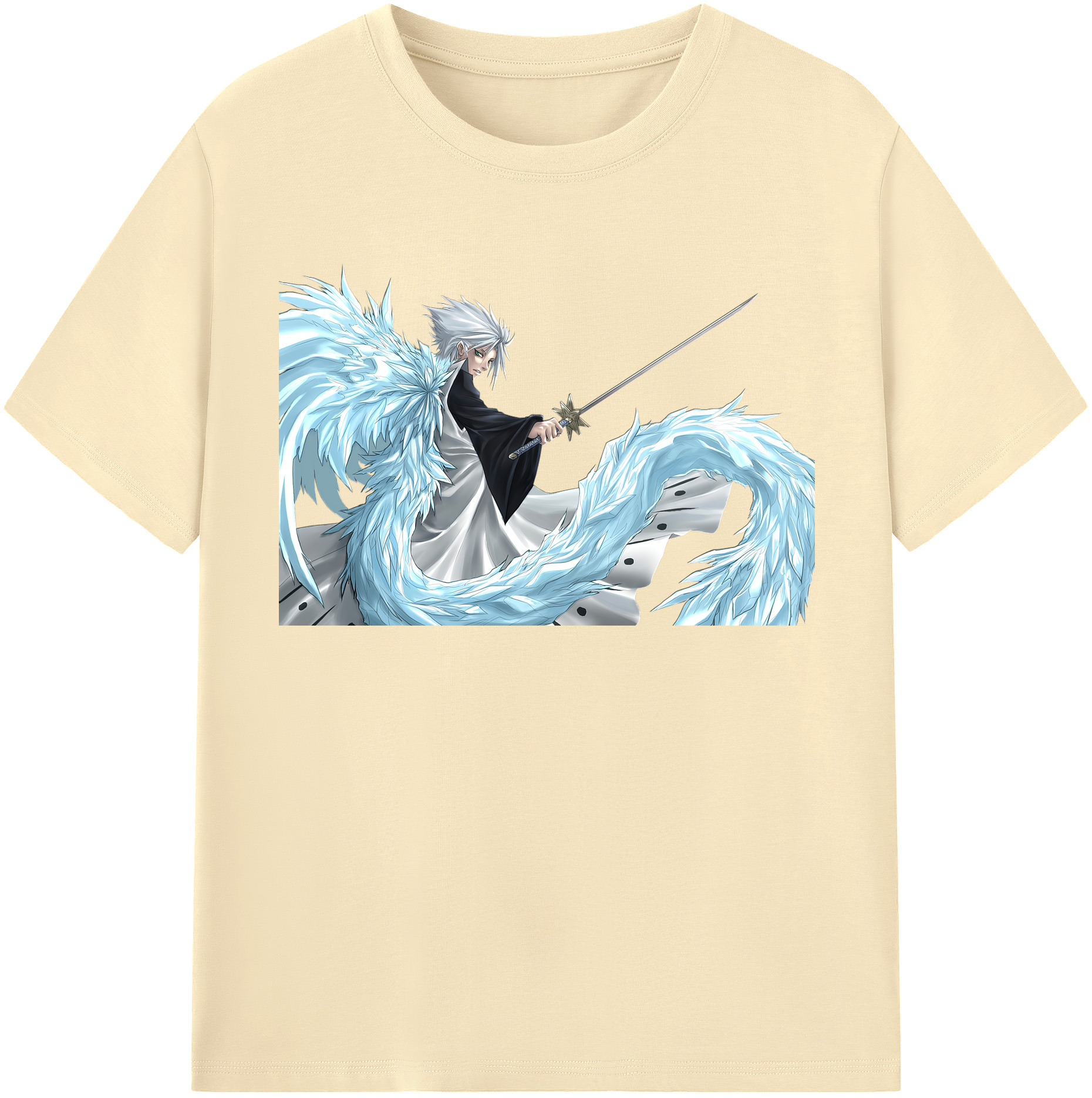 （画像用） ブリーチ 日番谷冬獅郎（ひつがや とうしろう） BLEACH Hitsugaya Toushirou 綿100％半袖Tシャツ（フロントプリント）