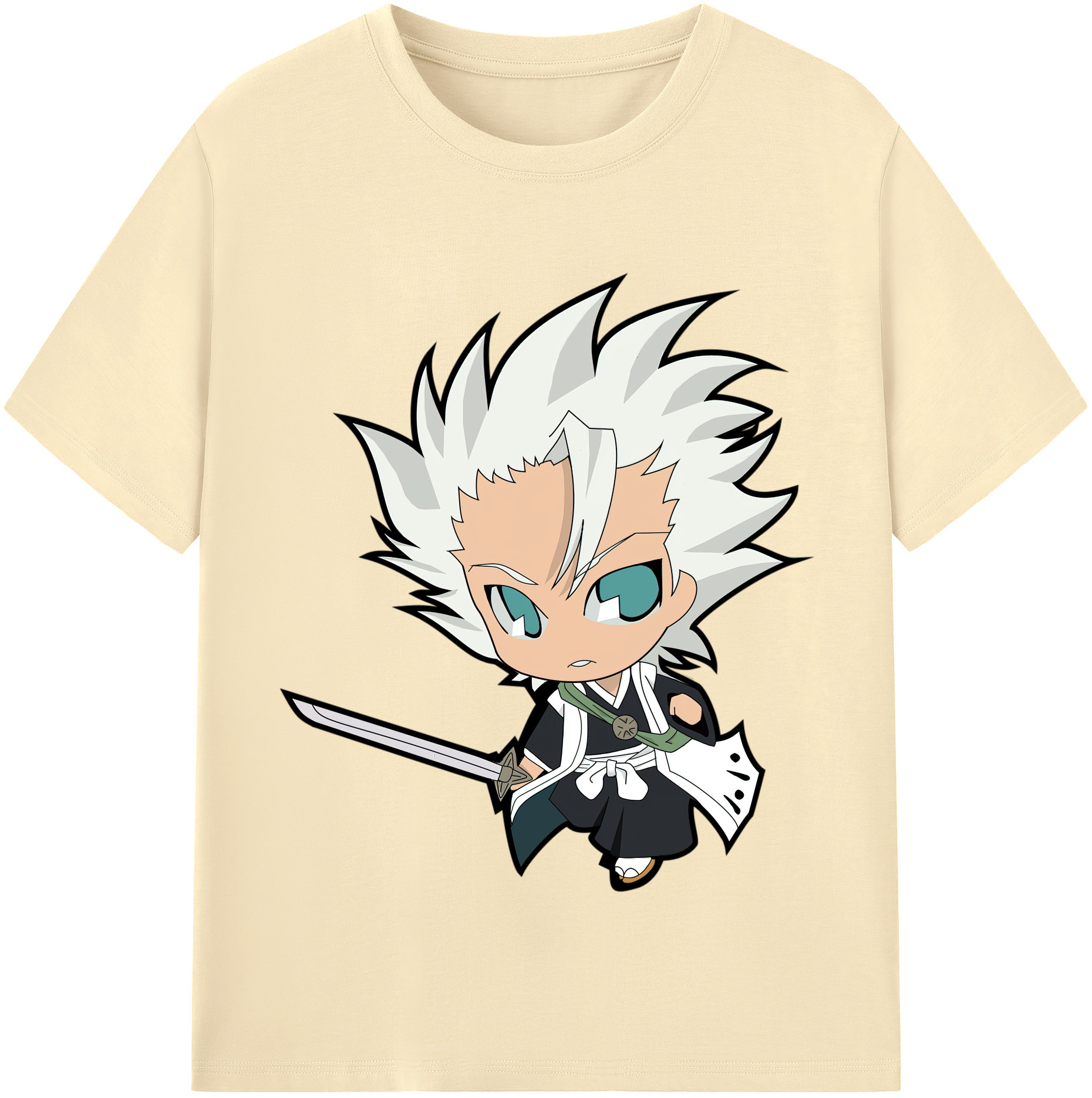 （画像用） ブリーチ 日番谷冬獅郎（ひつがや とうしろう） BLEACH Hitsugaya Toushirou 綿100％半袖Tシャツ（フロントプリント）