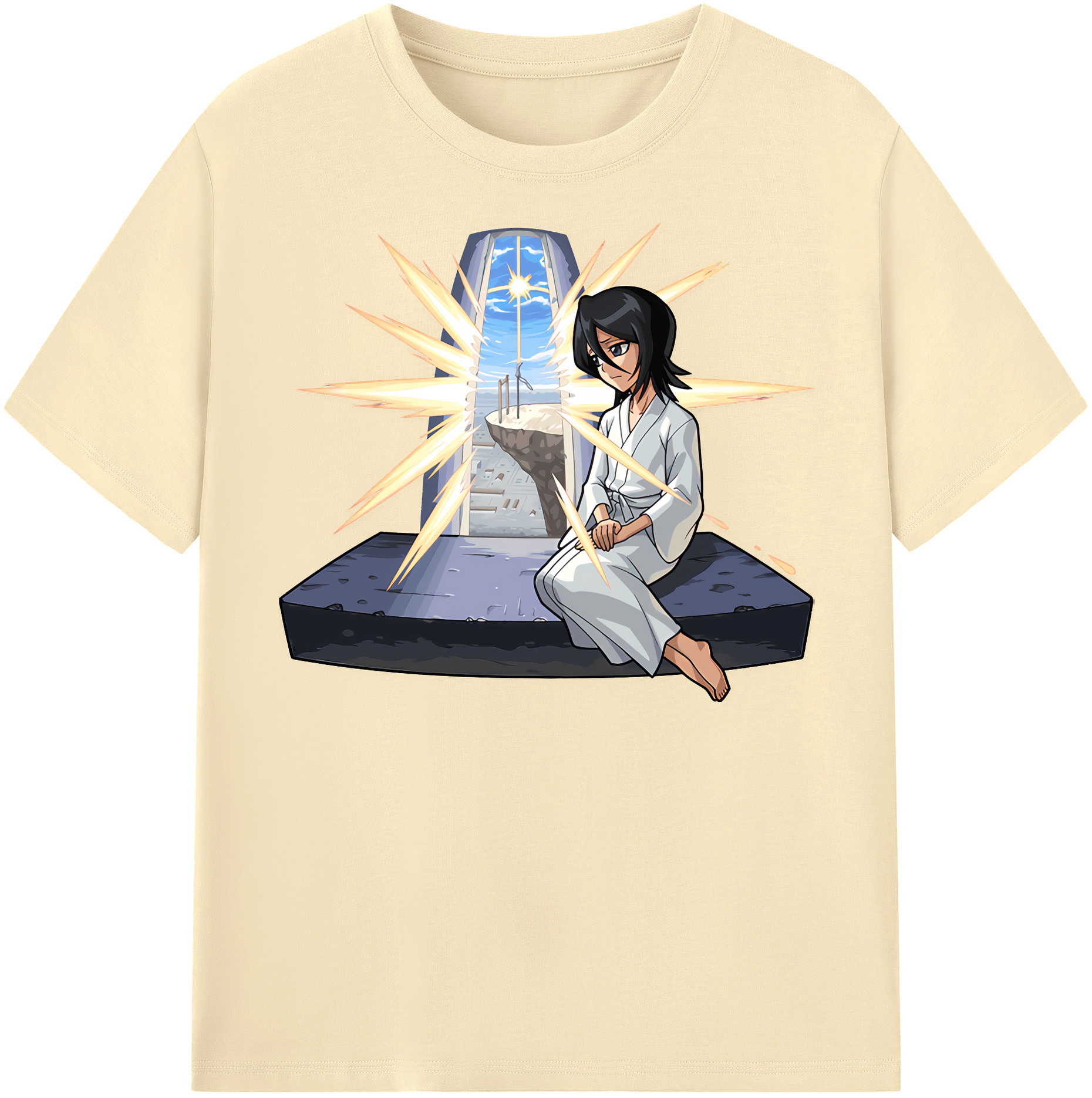 （画像用） ブリーチ 朽木ルキア BLEACH Kuchiki Rukia 綿100％半袖Tシャツ（フロントプリント）