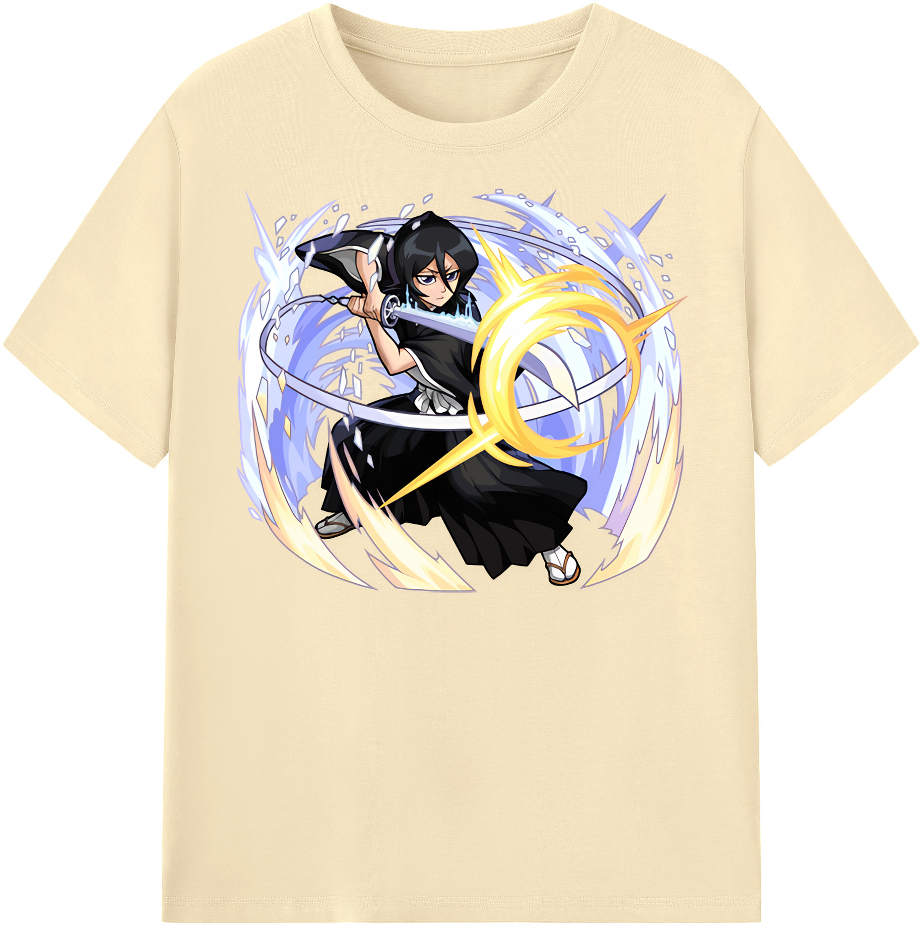 （画像用） ブリーチ 朽木ルキア BLEACH Kuchiki Rukia 綿100％半袖Tシャツ（フロントプリント）
