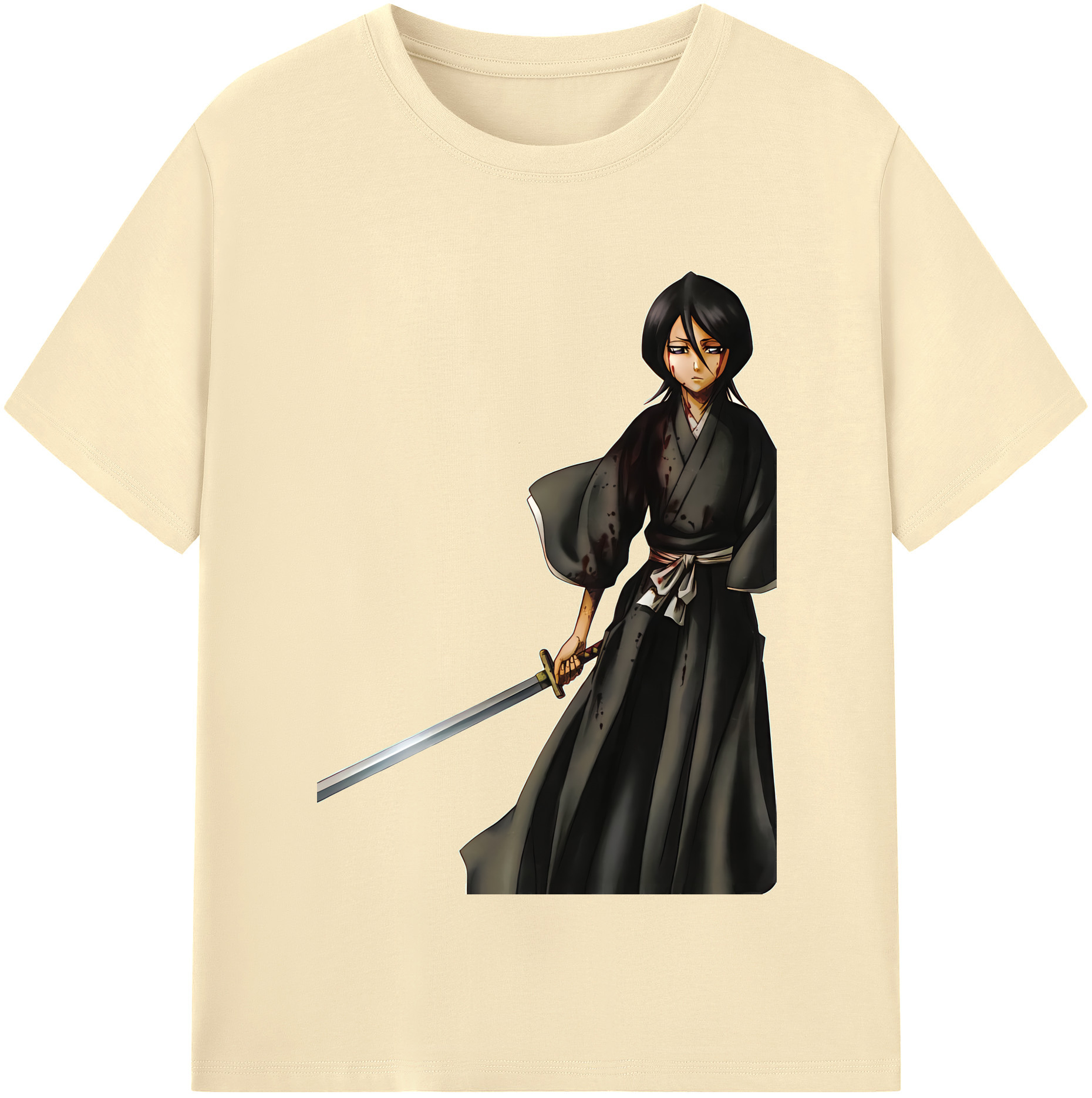 （画像用） ブリーチ 朽木ルキア BLEACH Kuchiki Rukia 綿100％半袖Tシャツ（フロントプリント）