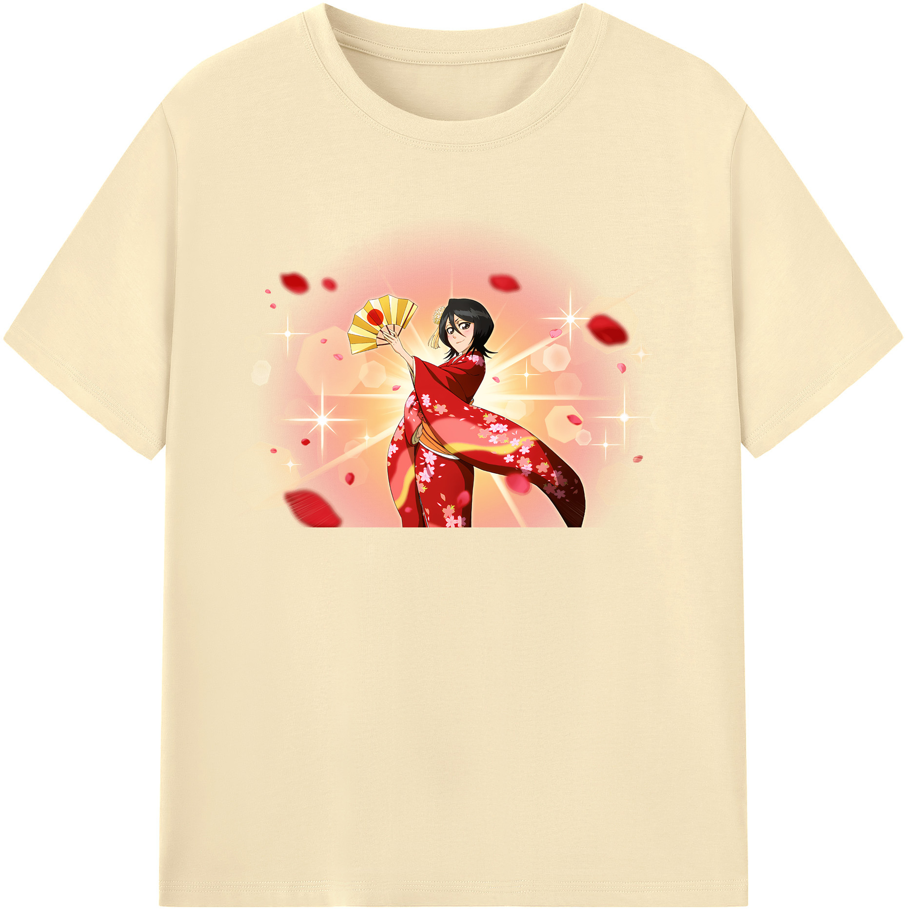 （画像用） ブリーチ 朽木ルキア BLEACH Kuchiki Rukia 綿100％半袖Tシャツ（フロントプリント）