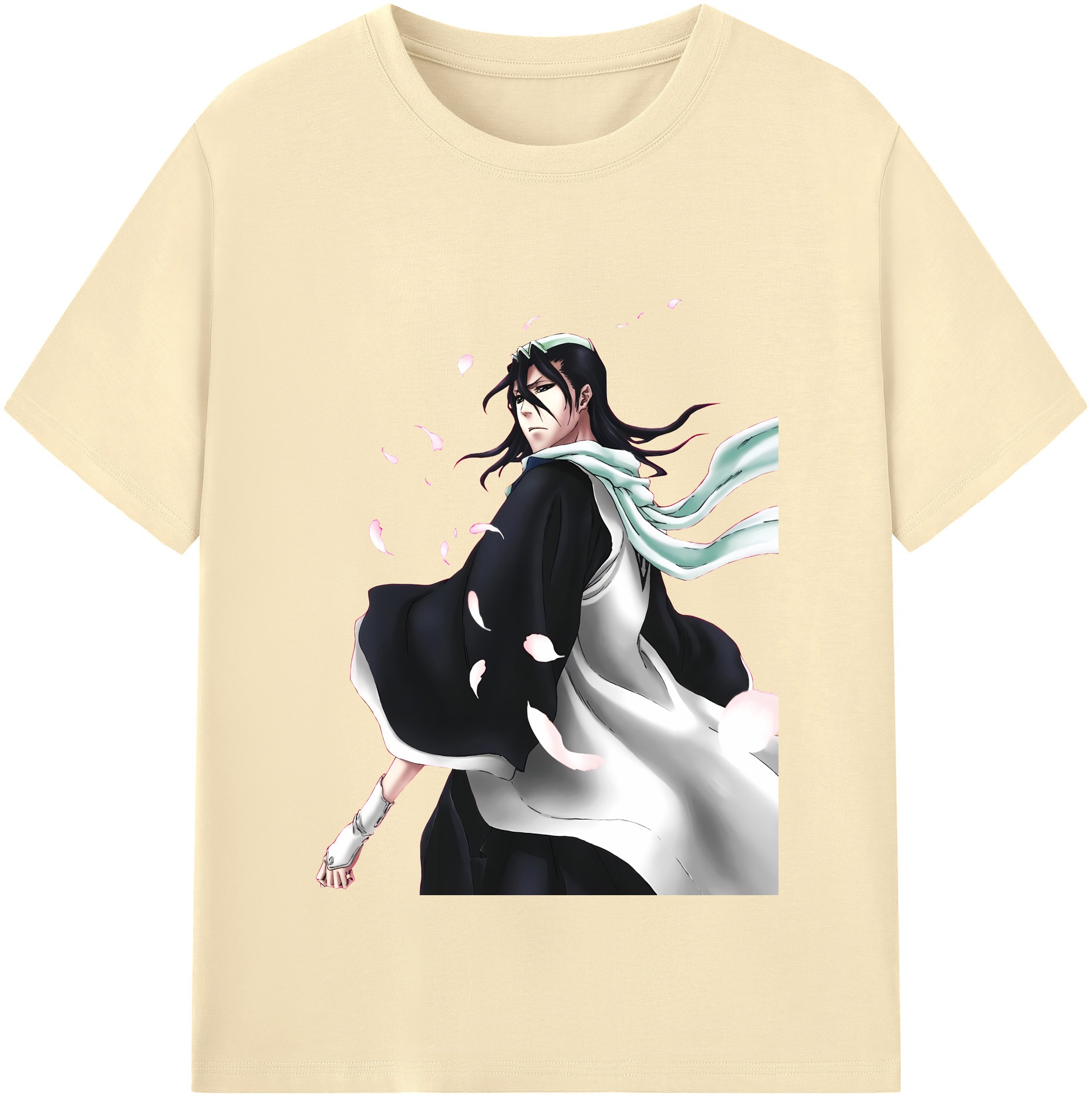 （画像用） ブリーチ くちき びゃくや BLEACH Kuchiki Byakuya 綿100％半袖Tシャツ（フロントプリント）