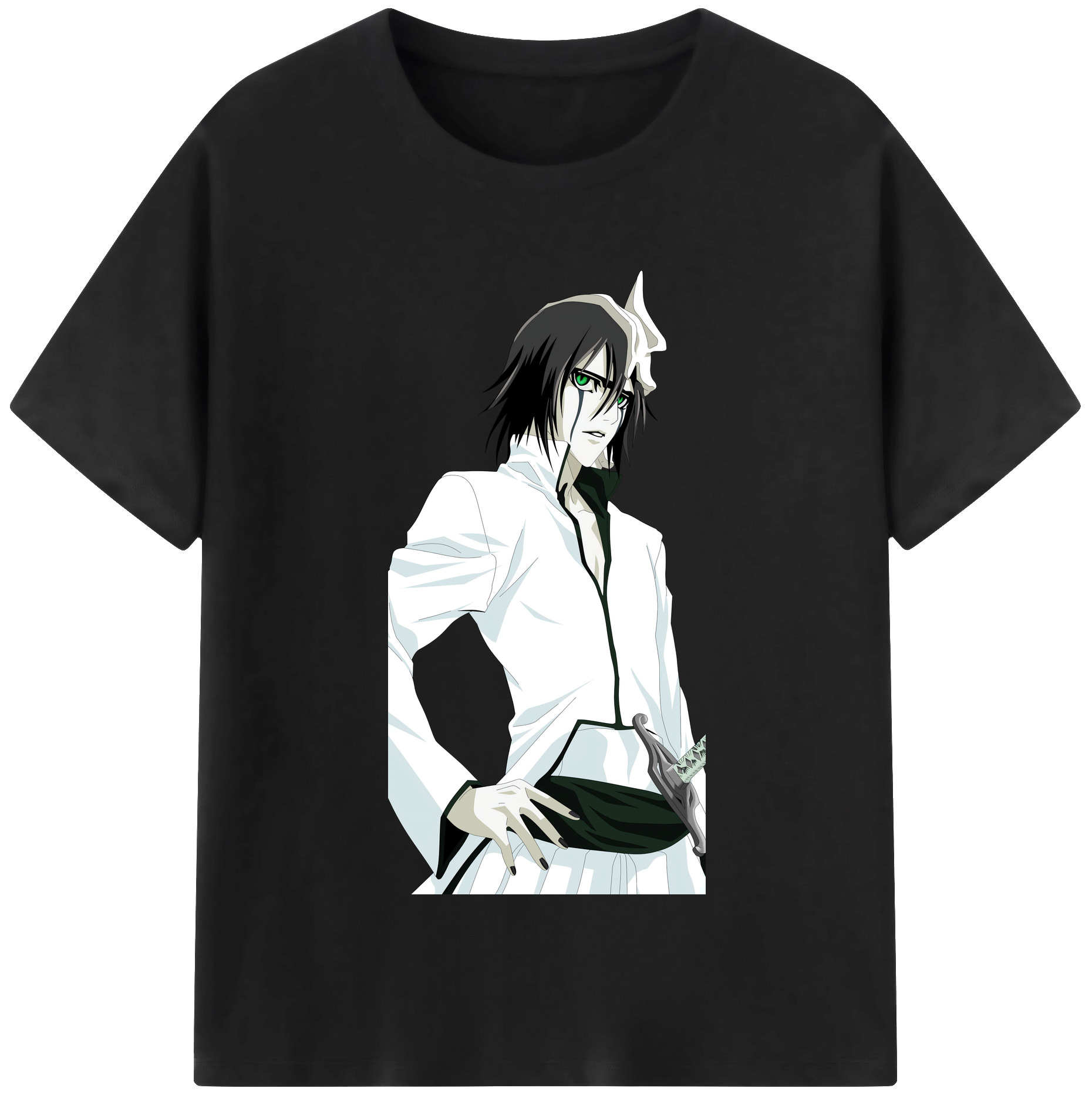 （画像用） ブリーチ ウルキオラ·シファー BLEACH Ulquiorra cifer 綿100％半袖Tシャツ（フロントプリント）