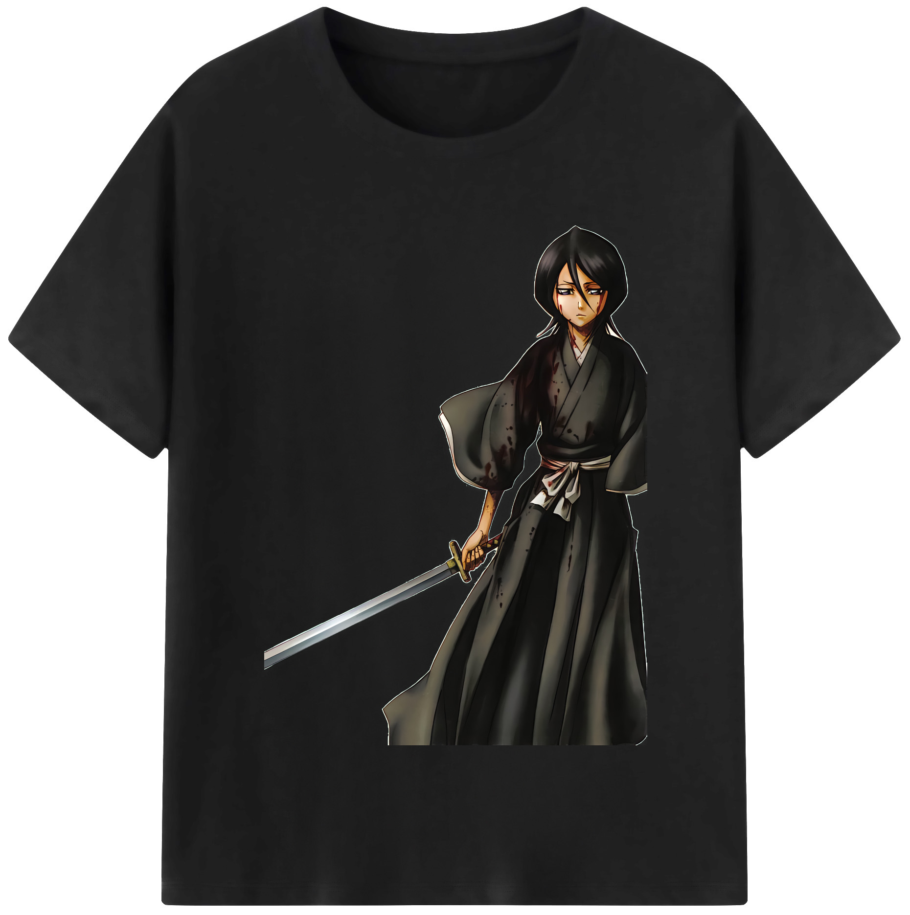 （画像用） ブリーチ 朽木ルキア BLEACH Kuchiki Rukia 綿100％半袖Tシャツ（フロントプリント）