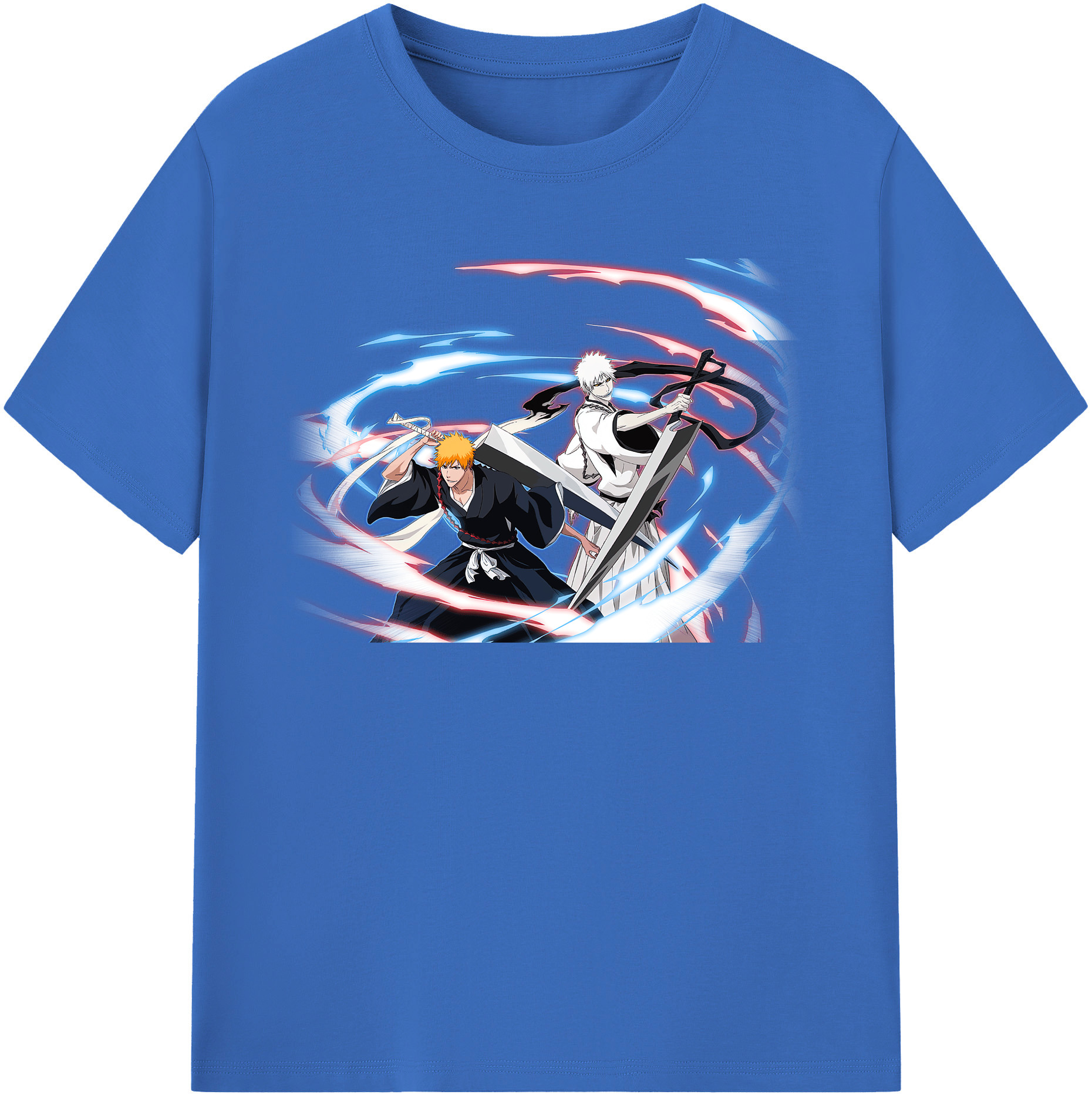 （画像用） ブリーチ 黒崎一護（くろさき いちご）BLEACH Kurosaki Ichigo 綿100％半袖Tシャツ（フロントプリント）