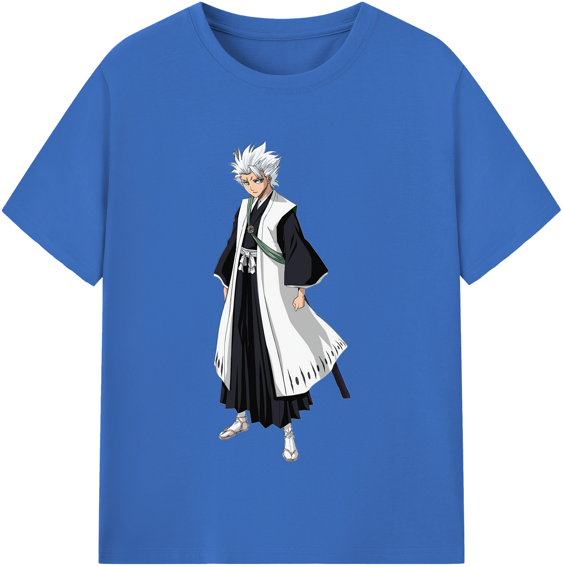 （画像用） ブリーチ 日番谷冬獅郎（ひつがや とうしろう） BLEACH Hitsugaya Toushirou 綿100％半袖Tシャツ（フロントプリント）