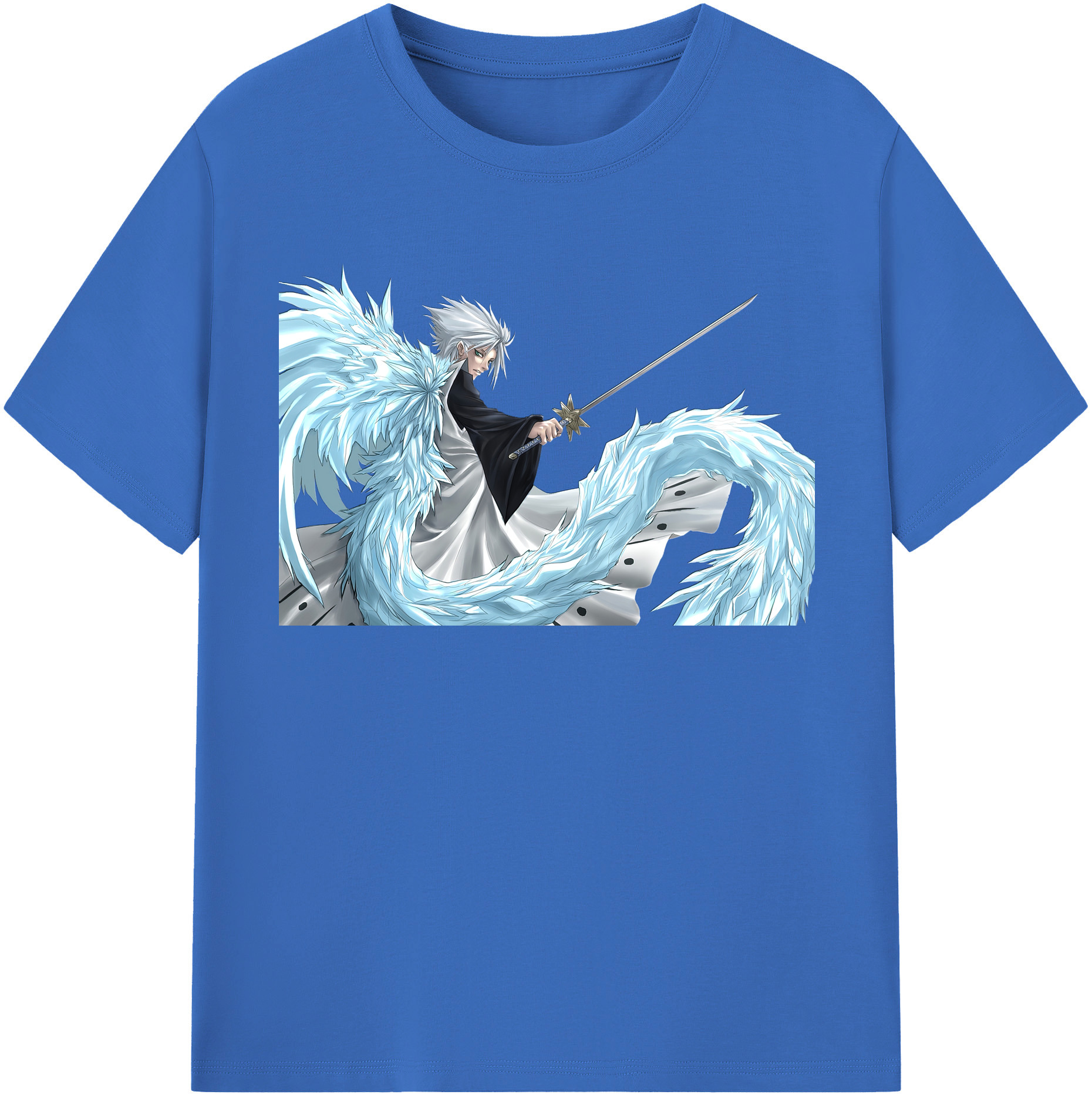 （画像用） ブリーチ 日番谷冬獅郎（ひつがや とうしろう） BLEACH Hitsugaya Toushirou 綿100％半袖Tシャツ（フロントプリント）
