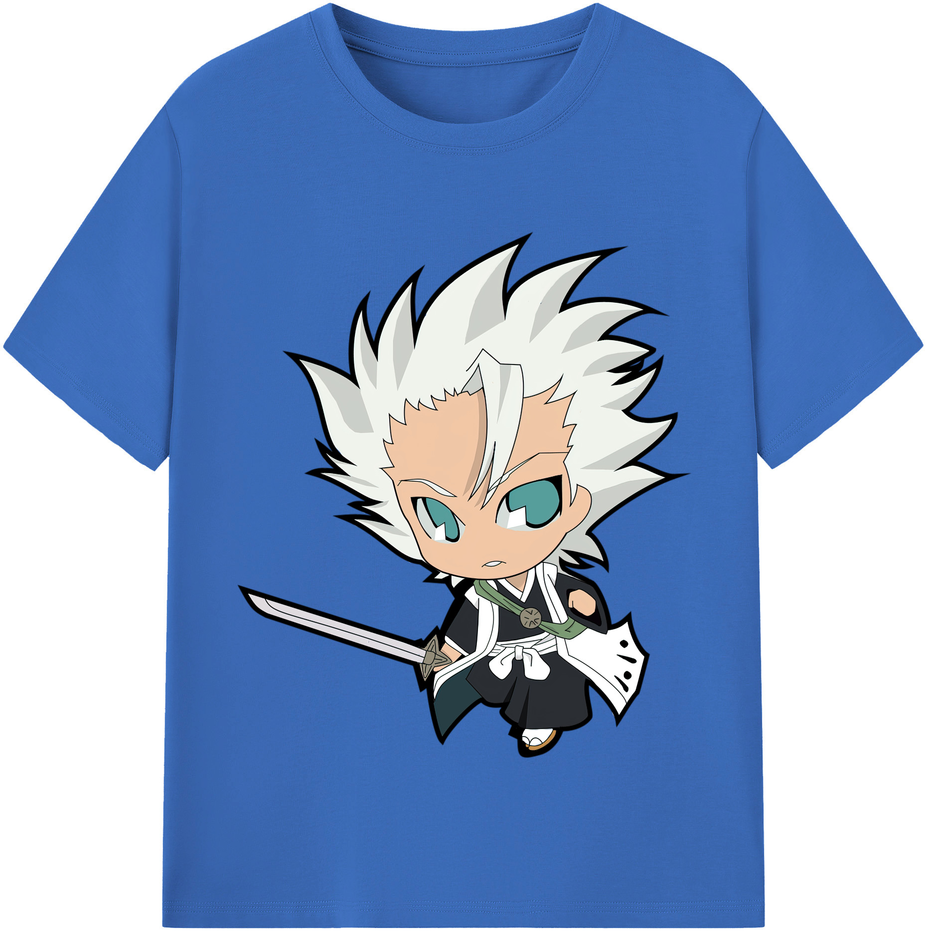 （画像用） ブリーチ 日番谷冬獅郎（ひつがや とうしろう） BLEACH Hitsugaya Toushirou 綿100％半袖Tシャツ（フロントプリント）