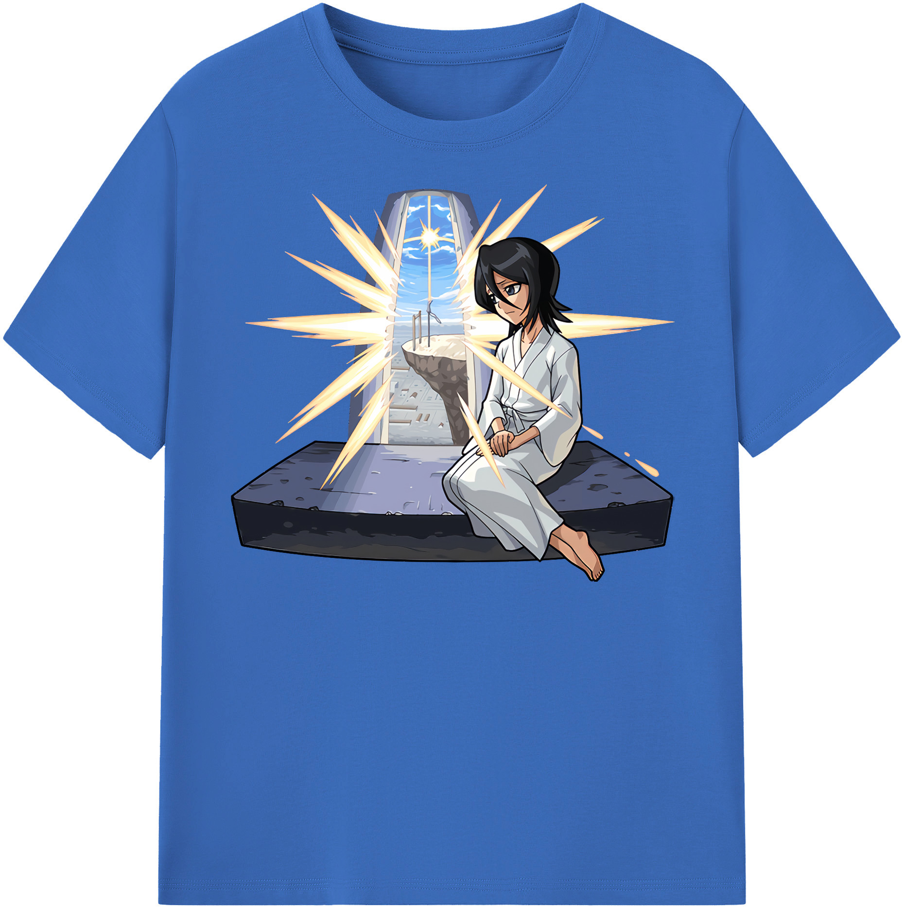 （画像用） ブリーチ 朽木ルキア BLEACH Kuchiki Rukia 綿100％半袖Tシャツ（フロントプリント）