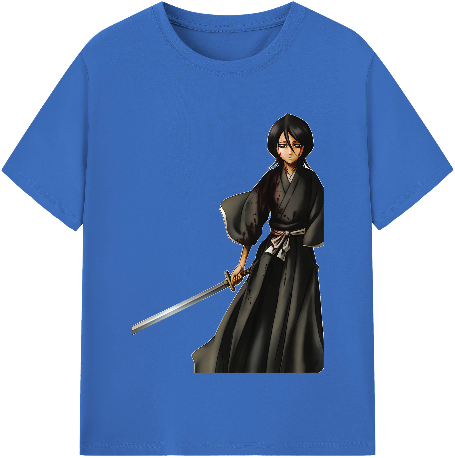 （画像用） ブリーチ 朽木ルキア BLEACH Kuchiki Rukia 綿100％半袖Tシャツ（フロントプリント）