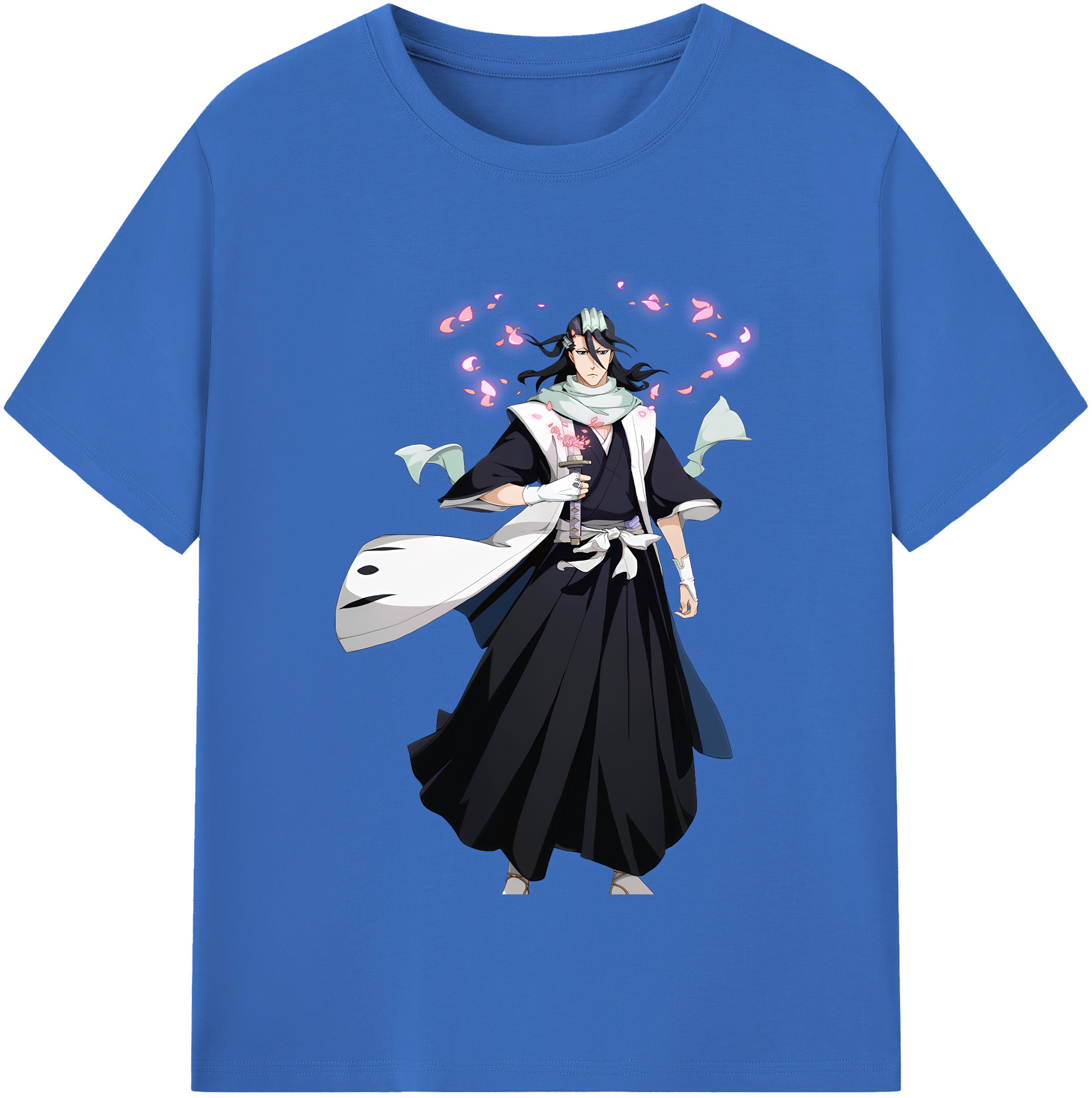 （画像用） ブリーチ くちき びゃくや BLEACH Kuchiki Byakuya 綿100％半袖Tシャツ（フロントプリント）