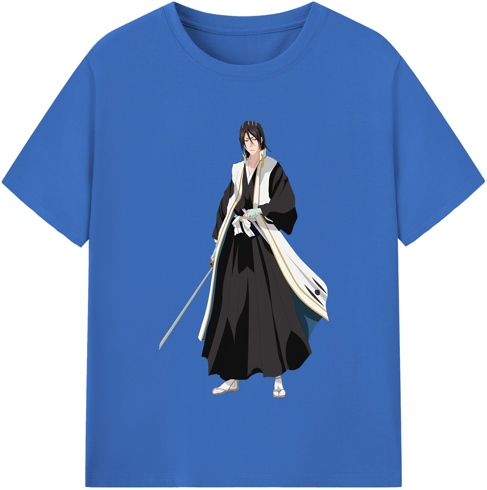（画像用） ブリーチ くちき びゃくや BLEACH Kuchiki Byakuya 綿100％半袖Tシャツ（フロントプリント）