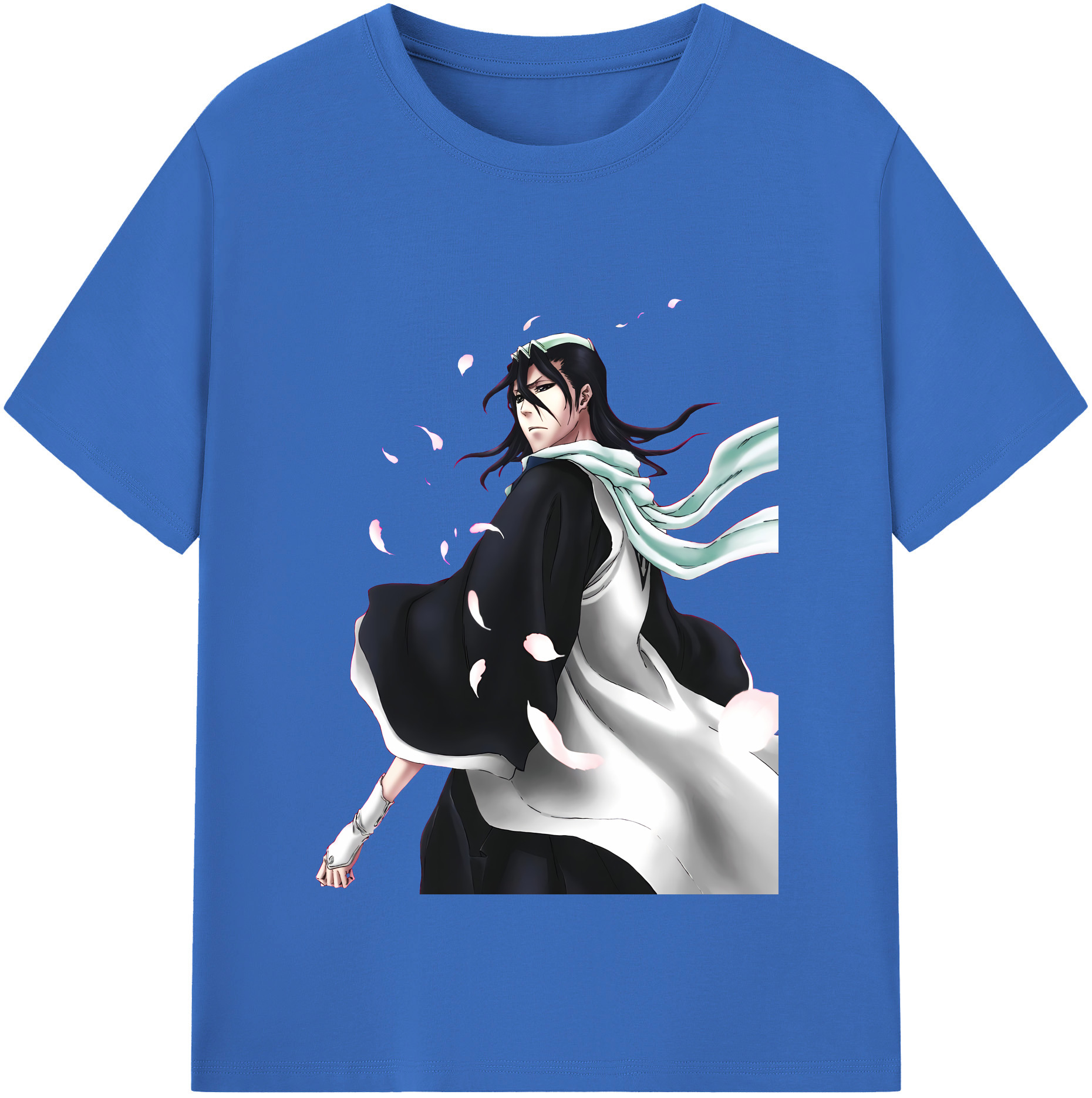 （画像用） ブリーチ くちき びゃくや BLEACH Kuchiki Byakuya 綿100％半袖Tシャツ（フロントプリント）