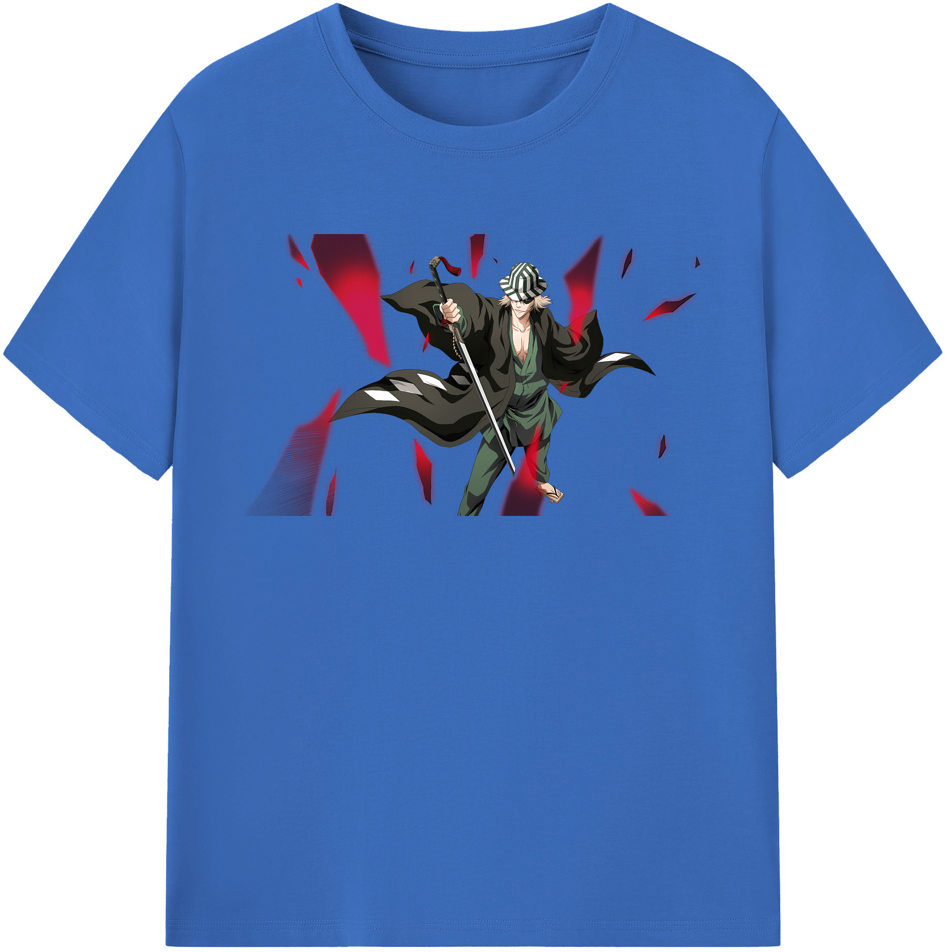 （画像用） "ブリーチ 浦原 喜助（うらはら きすけ） BLEACH Urahara Kisuke " 綿100％半袖Tシャツ（フロントプリント）