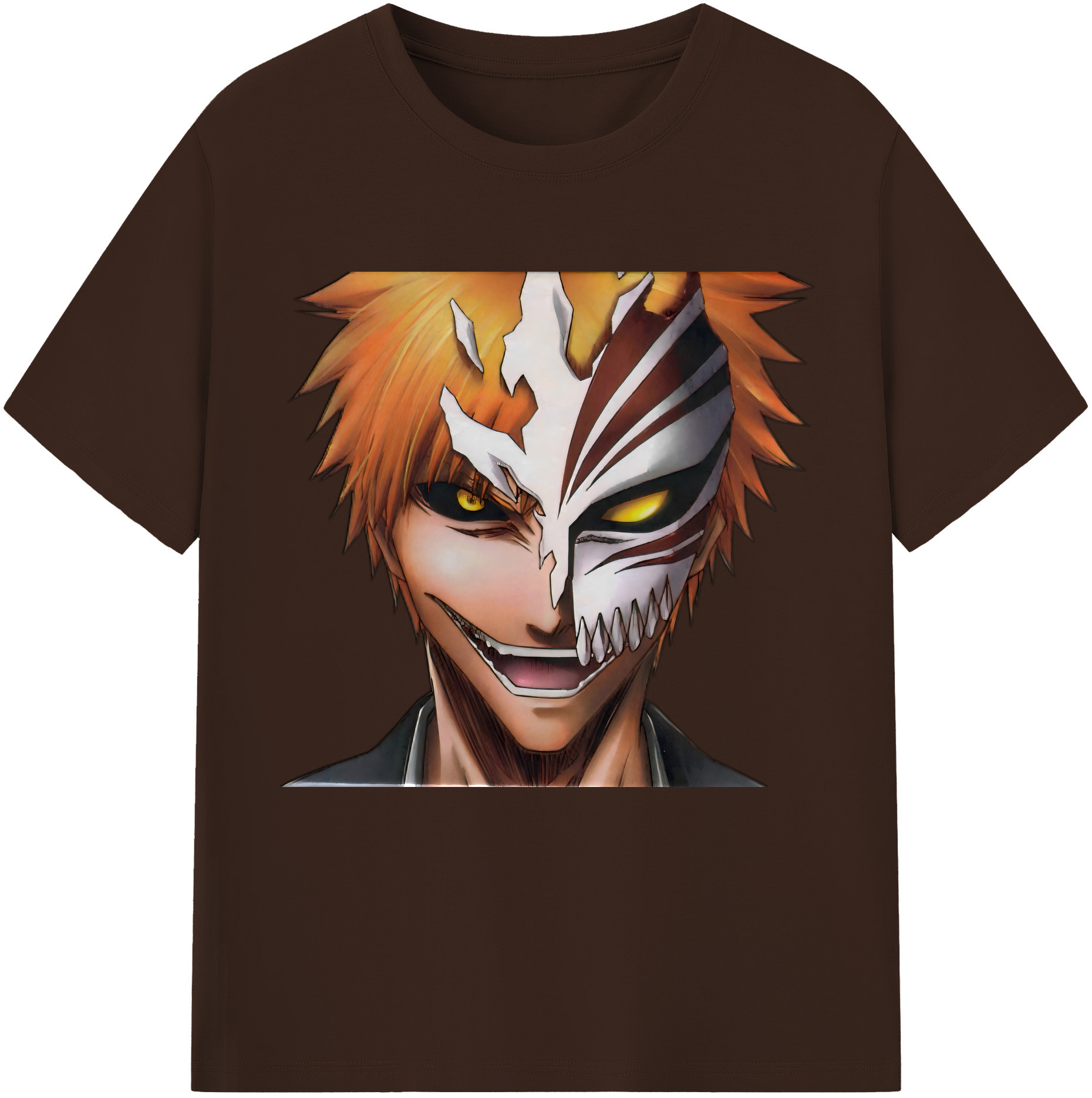 （画像用） ブリーチ 黒崎一護（くろさき いちご）BLEACH Kurosaki Ichigo 綿100％半袖Tシャツ（フロントプリント）