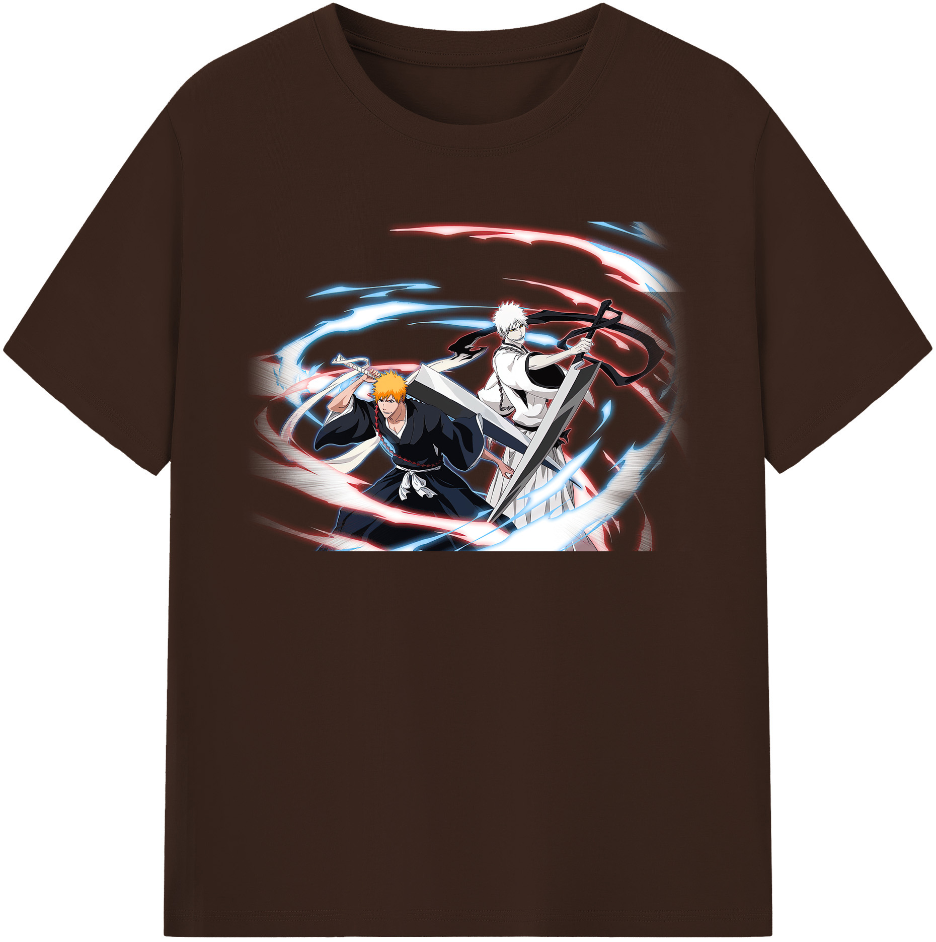 （画像用） ブリーチ 黒崎一護（くろさき いちご）BLEACH Kurosaki Ichigo 綿100％半袖Tシャツ（フロントプリント）