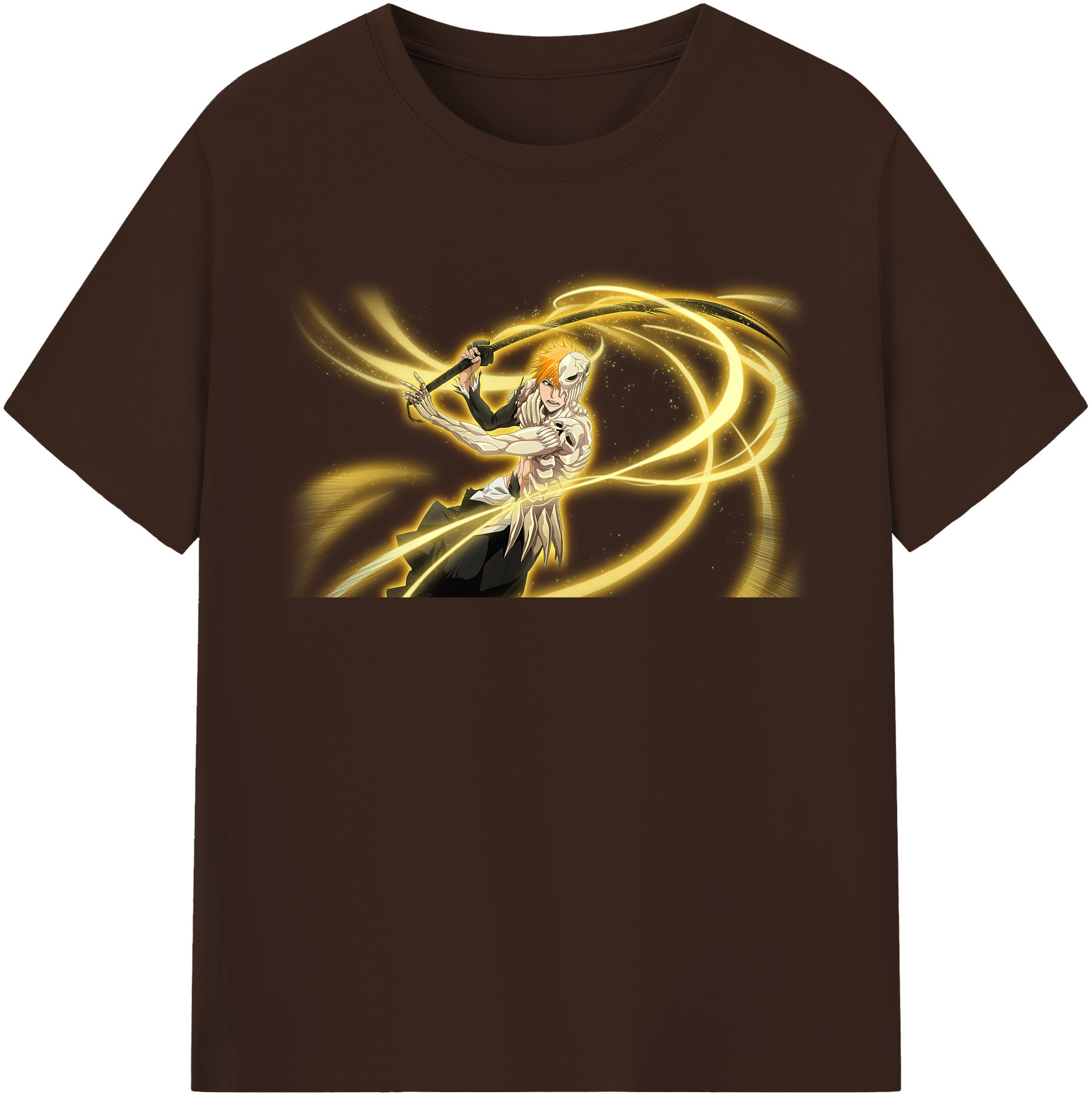 （画像用） ブリーチ 黒崎一護（くろさき いちご）BLEACH Kurosaki Ichigo 綿100％半袖Tシャツ（フロントプリント）