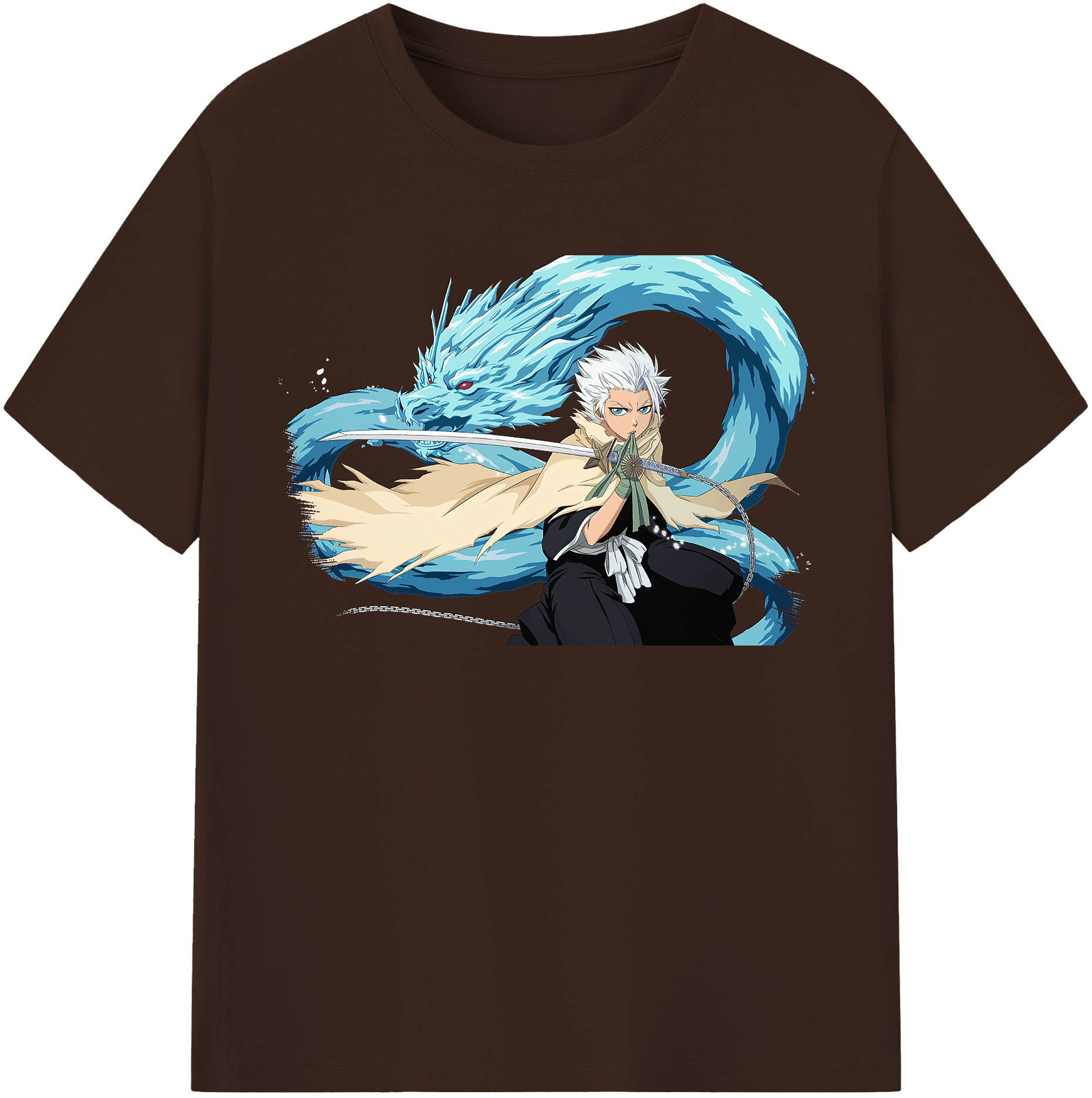（画像用） ブリーチ 日番谷冬獅郎（ひつがや とうしろう） BLEACH Hitsugaya Toushirou 綿100％半袖Tシャツ（フロントプリント）