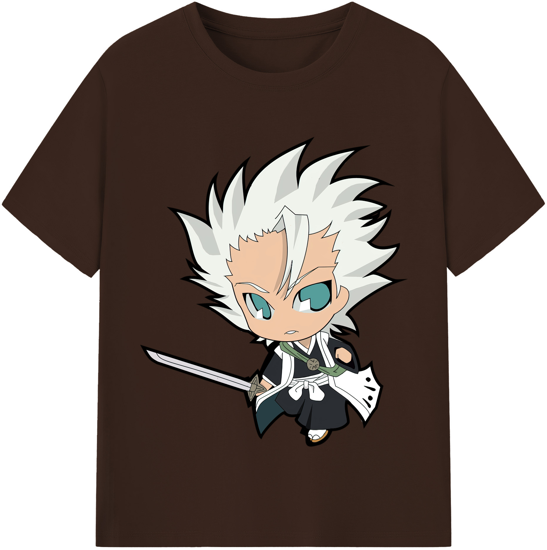 （画像用） ブリーチ 日番谷冬獅郎（ひつがや とうしろう） BLEACH Hitsugaya Toushirou 綿100％半袖Tシャツ（フロントプリント）