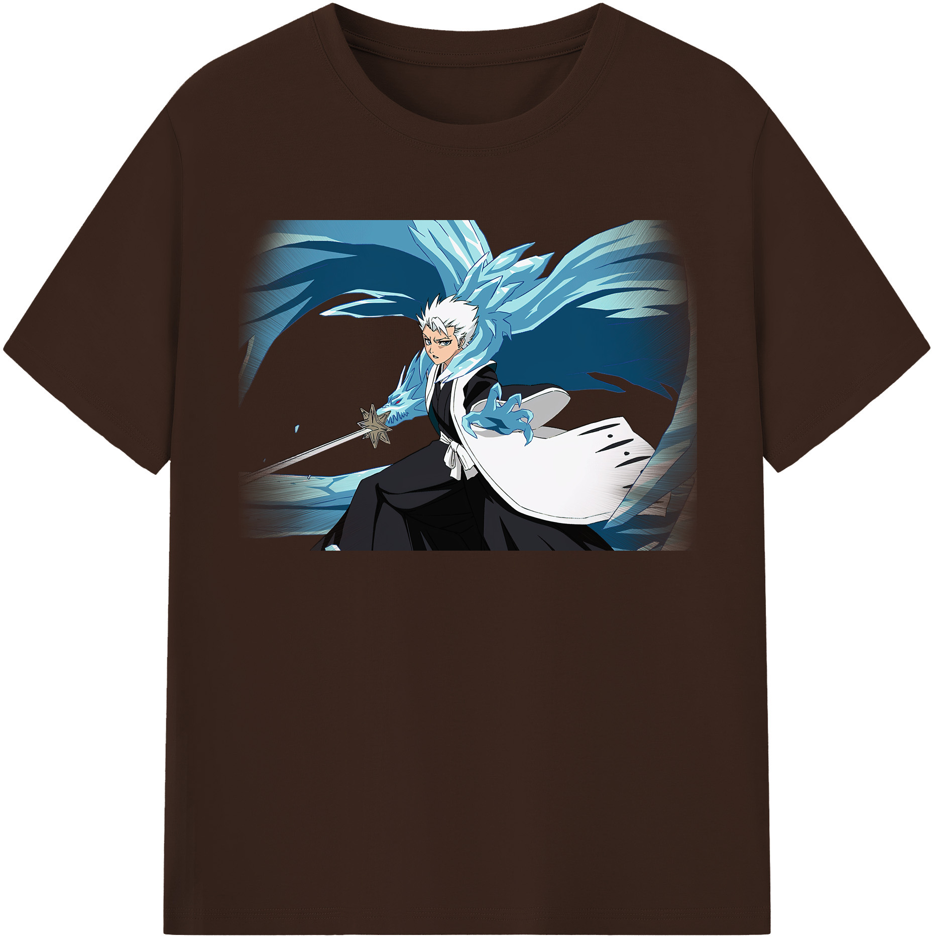 （画像用） ブリーチ 日番谷冬獅郎（ひつがや とうしろう） BLEACH Hitsugaya Toushirou 綿100％半袖Tシャツ（フロントプリント）