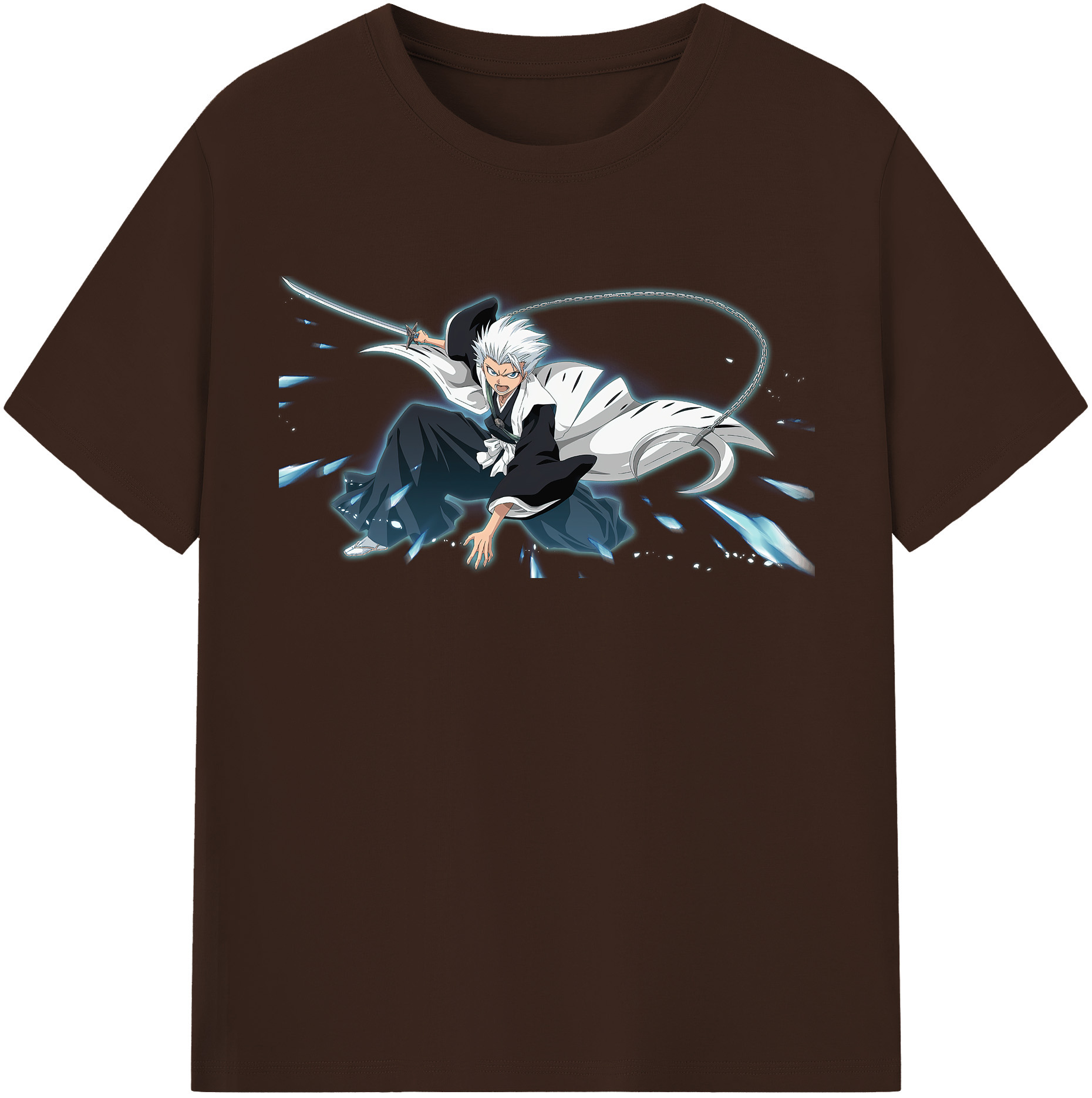 （画像用） ブリーチ 日番谷冬獅郎（ひつがや とうしろう） BLEACH Hitsugaya Toushirou 綿100％半袖Tシャツ（フロントプリント）