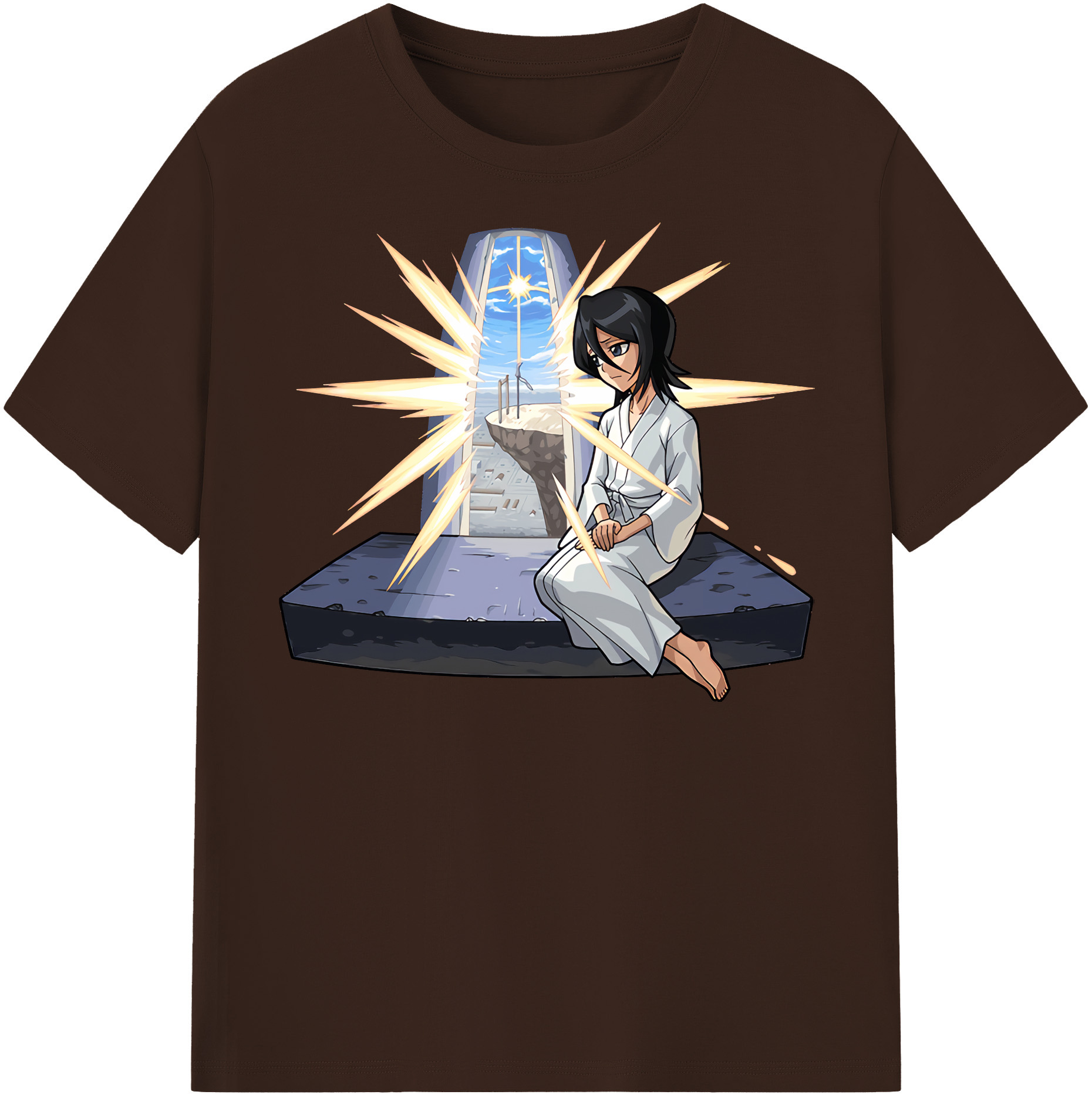 （画像用） ブリーチ 朽木ルキア BLEACH Kuchiki Rukia 綿100％半袖Tシャツ（フロントプリント）