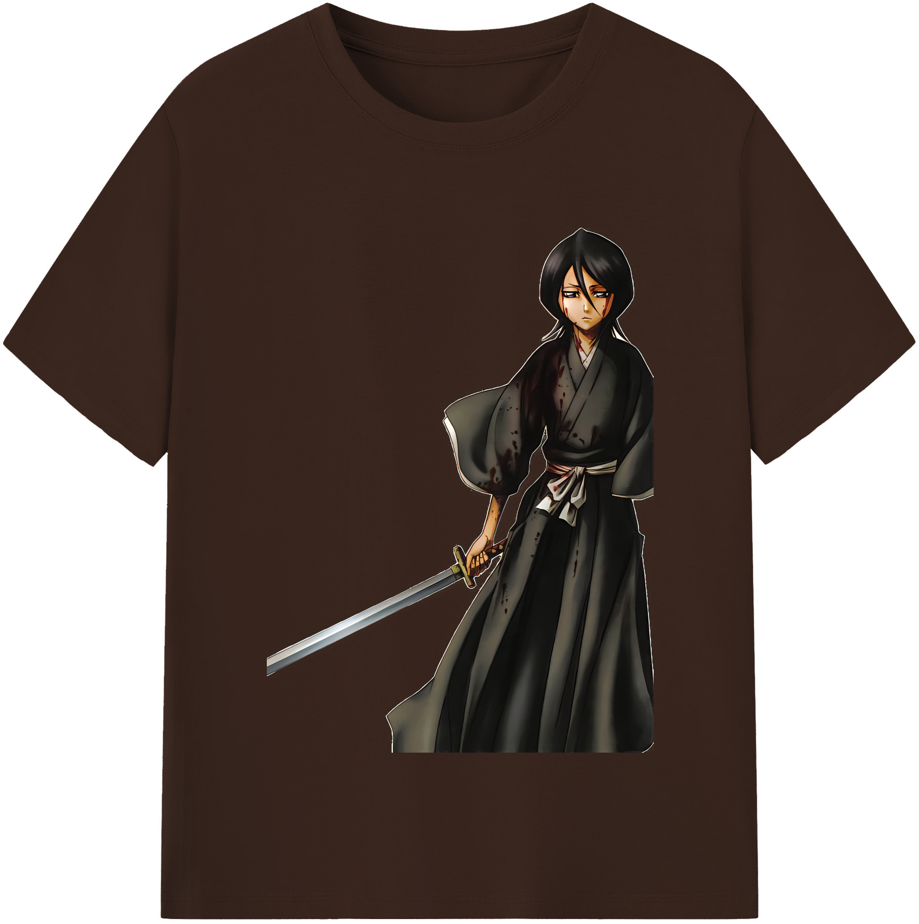 （画像用） ブリーチ 朽木ルキア BLEACH Kuchiki Rukia 綿100％半袖Tシャツ（フロントプリント）