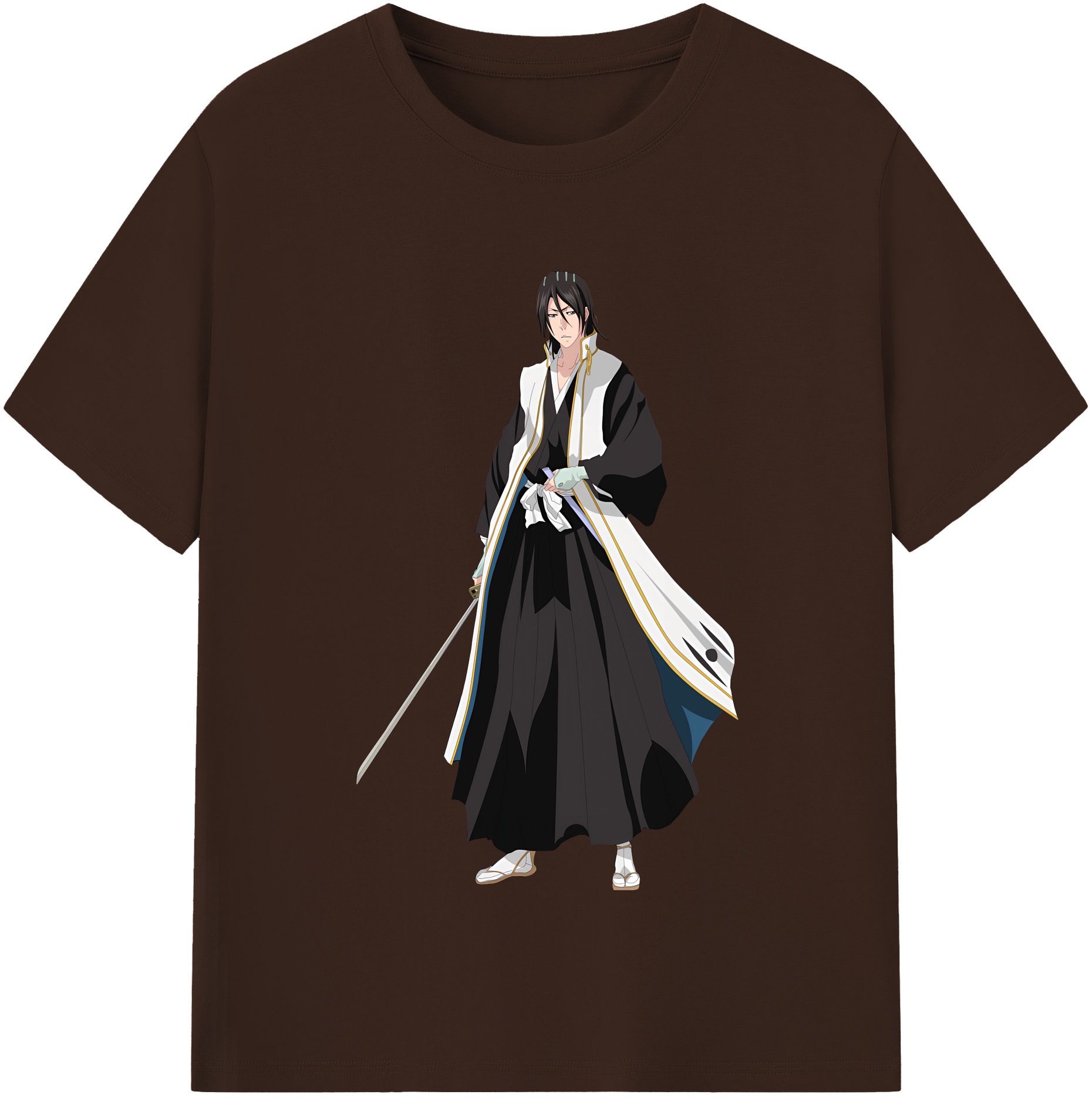 （画像用） ブリーチ くちき びゃくや BLEACH Kuchiki Byakuya 綿100％半袖Tシャツ（フロントプリント）