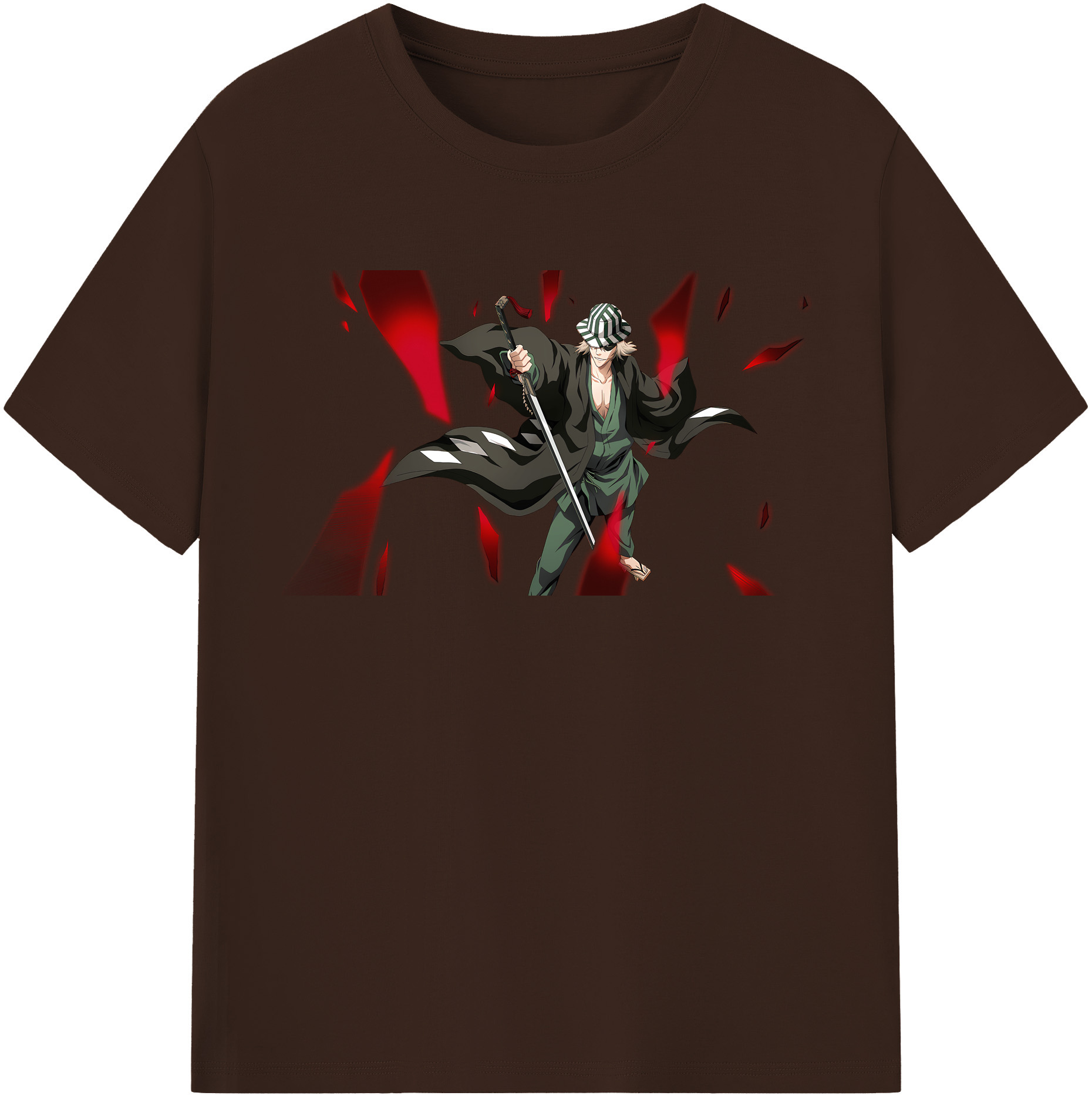 （画像用） "ブリーチ 浦原 喜助（うらはら きすけ） BLEACH Urahara Kisuke " 綿100％半袖Tシャツ（フロントプリント）