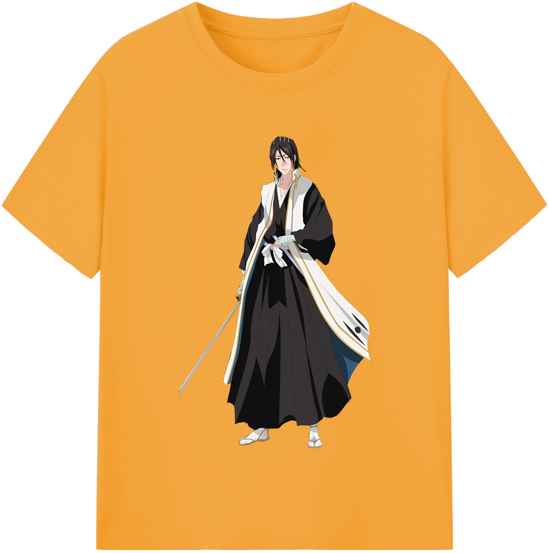 （画像用） ブリーチ くちき びゃくや BLEACH Kuchiki Byakuya 綿100％半袖Tシャツ（フロントプリント）