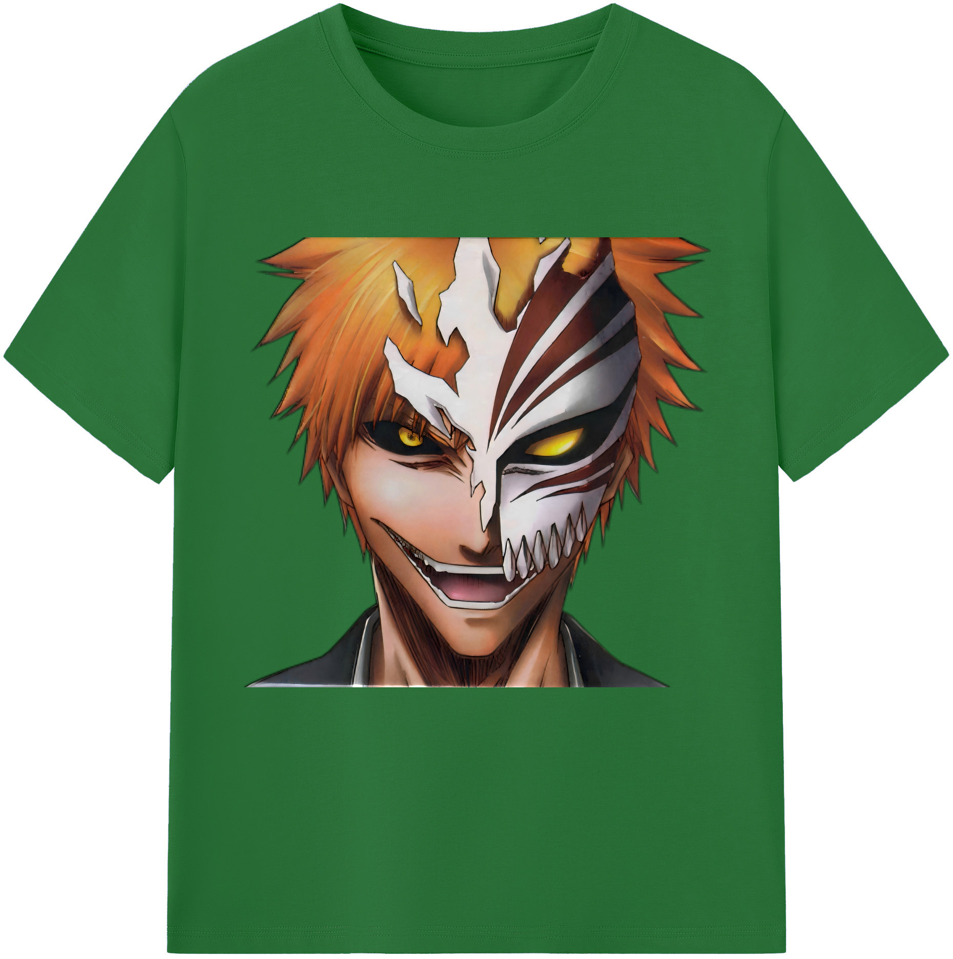 （画像用） ブリーチ 黒崎一護（くろさき いちご）BLEACH Kurosaki Ichigo 綿100％半袖Tシャツ（フロントプリント）