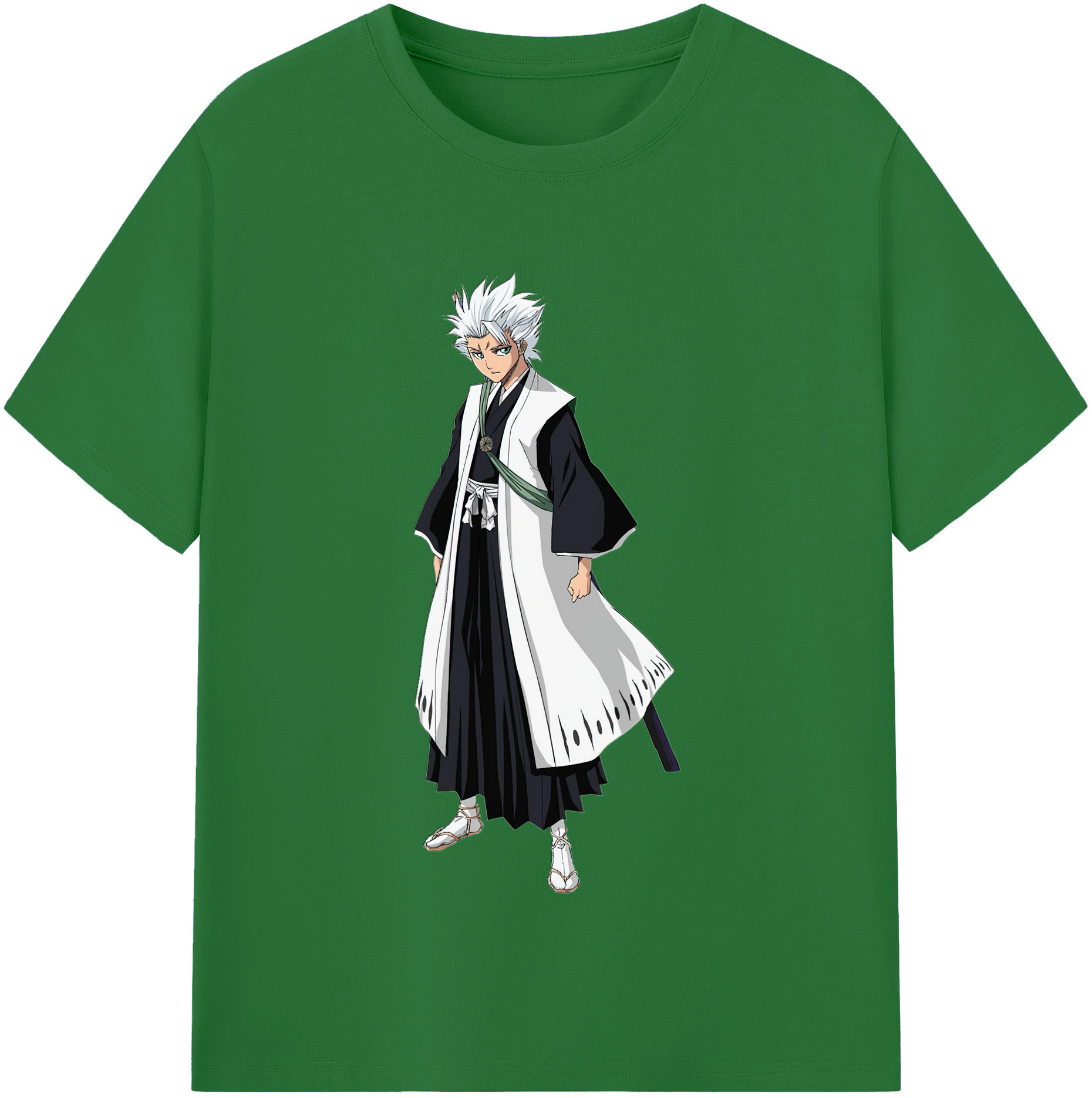 （画像用） ブリーチ 日番谷冬獅郎（ひつがや とうしろう） BLEACH Hitsugaya Toushirou 綿100％半袖Tシャツ（フロントプリント）