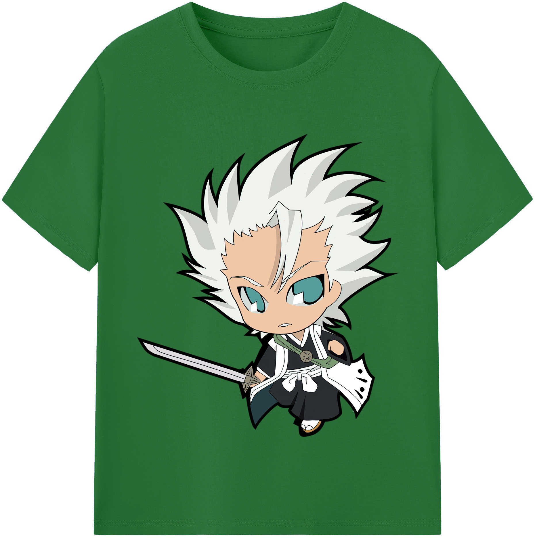 （画像用） ブリーチ 日番谷冬獅郎（ひつがや とうしろう） BLEACH Hitsugaya Toushirou 綿100％半袖Tシャツ（フロントプリント）