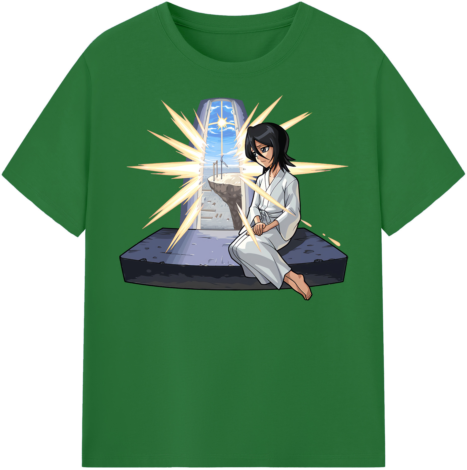 （画像用） ブリーチ 朽木ルキア BLEACH Kuchiki Rukia 綿100％半袖Tシャツ（フロントプリント）