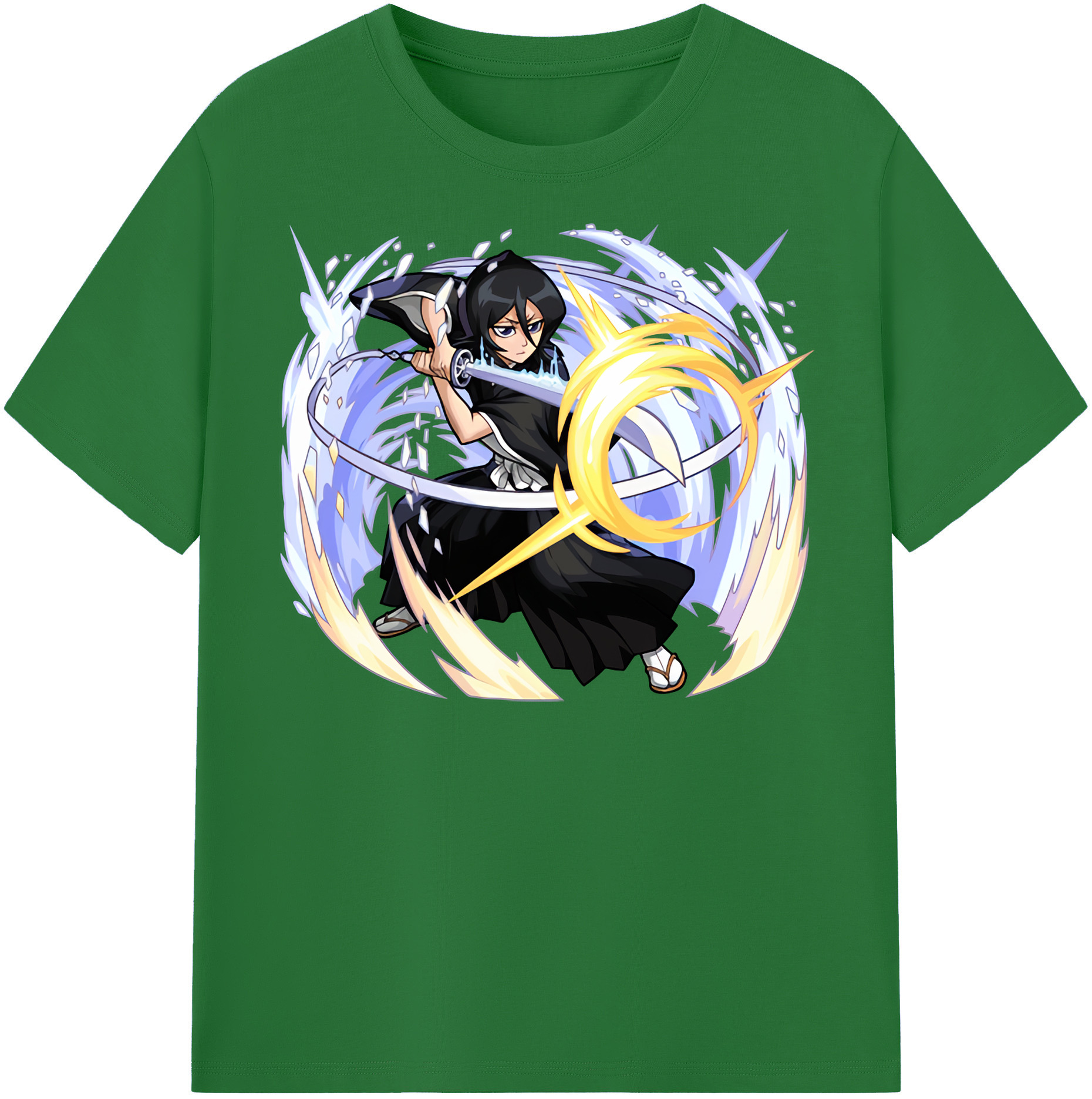 （画像用） ブリーチ 朽木ルキア BLEACH Kuchiki Rukia 綿100％半袖Tシャツ（フロントプリント）