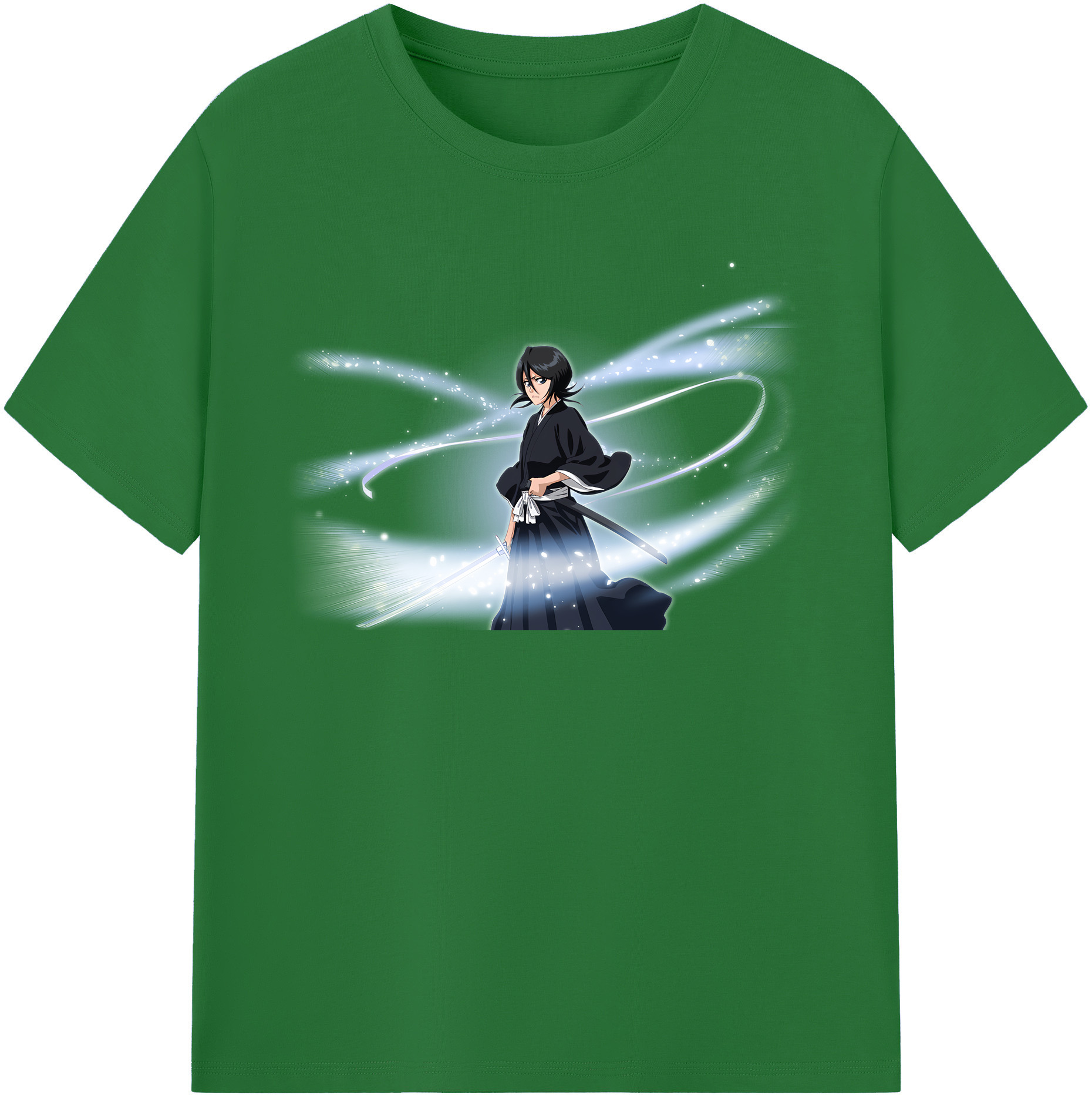 （画像用） ブリーチ 朽木ルキア BLEACH Kuchiki Rukia 綿100％半袖Tシャツ（フロントプリント）