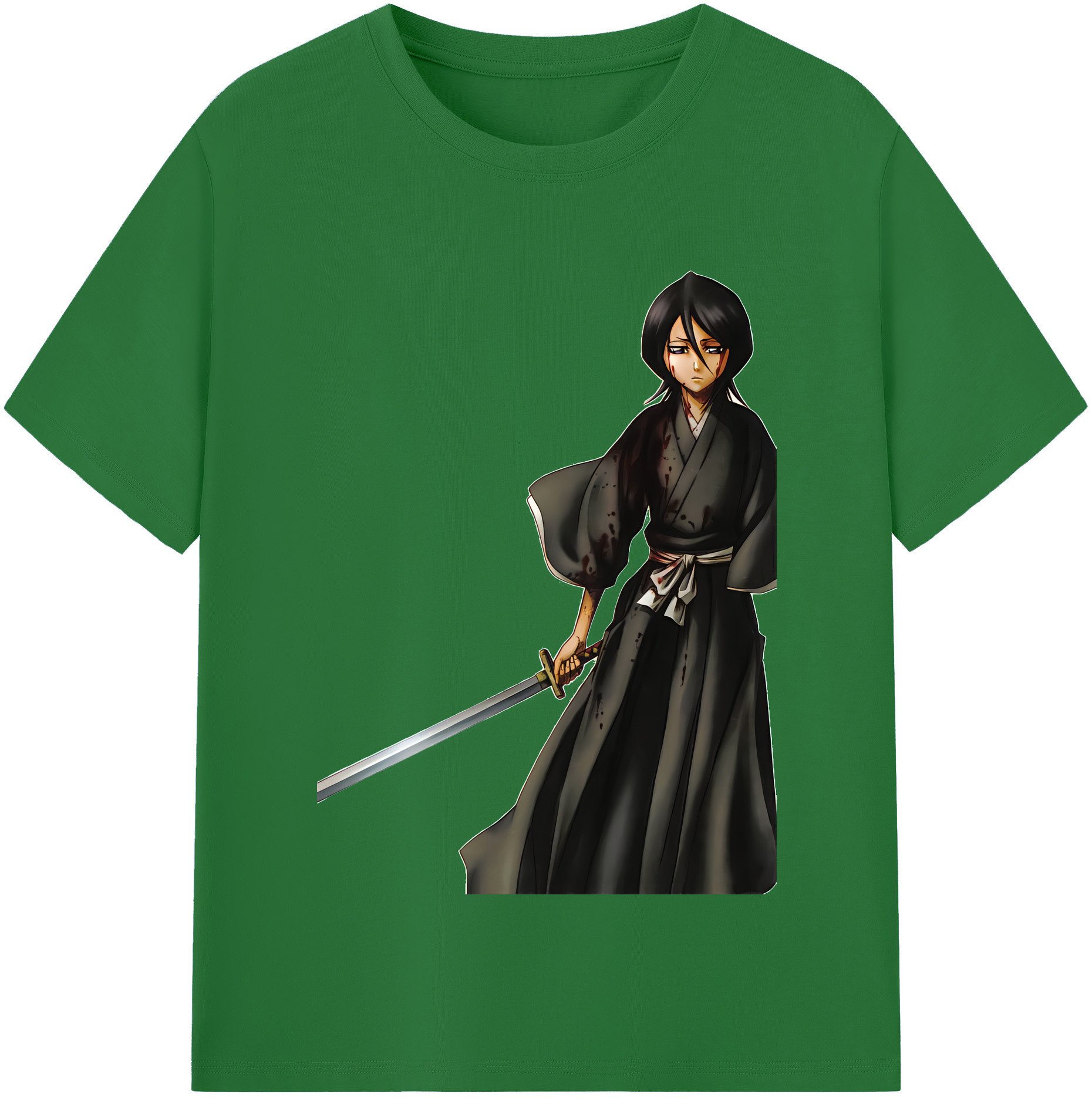 （画像用） ブリーチ 朽木ルキア BLEACH Kuchiki Rukia 綿100％半袖Tシャツ（フロントプリント）