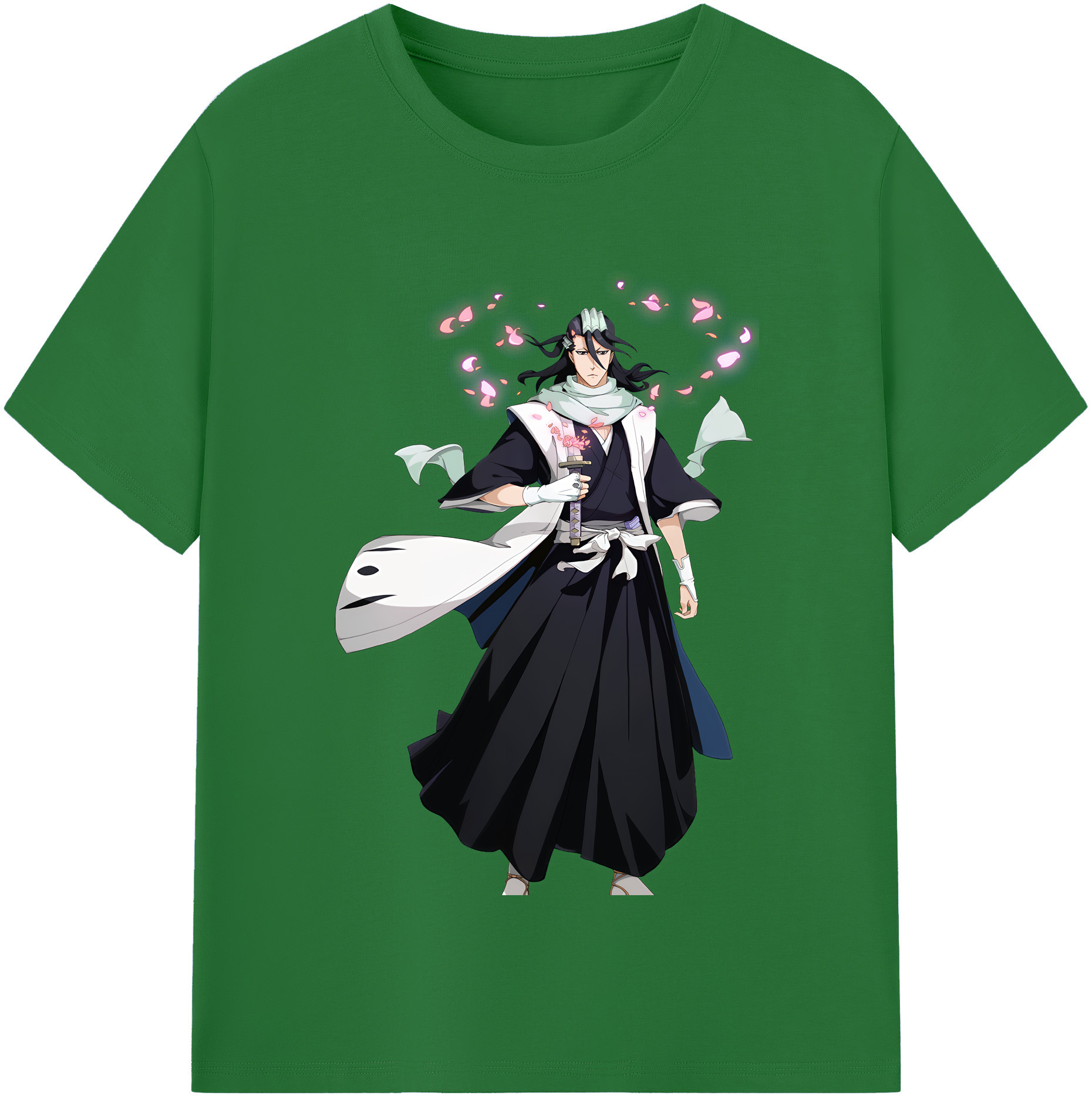 （画像用） ブリーチ くちき びゃくや BLEACH Kuchiki Byakuya 綿100％半袖Tシャツ（フロントプリント）