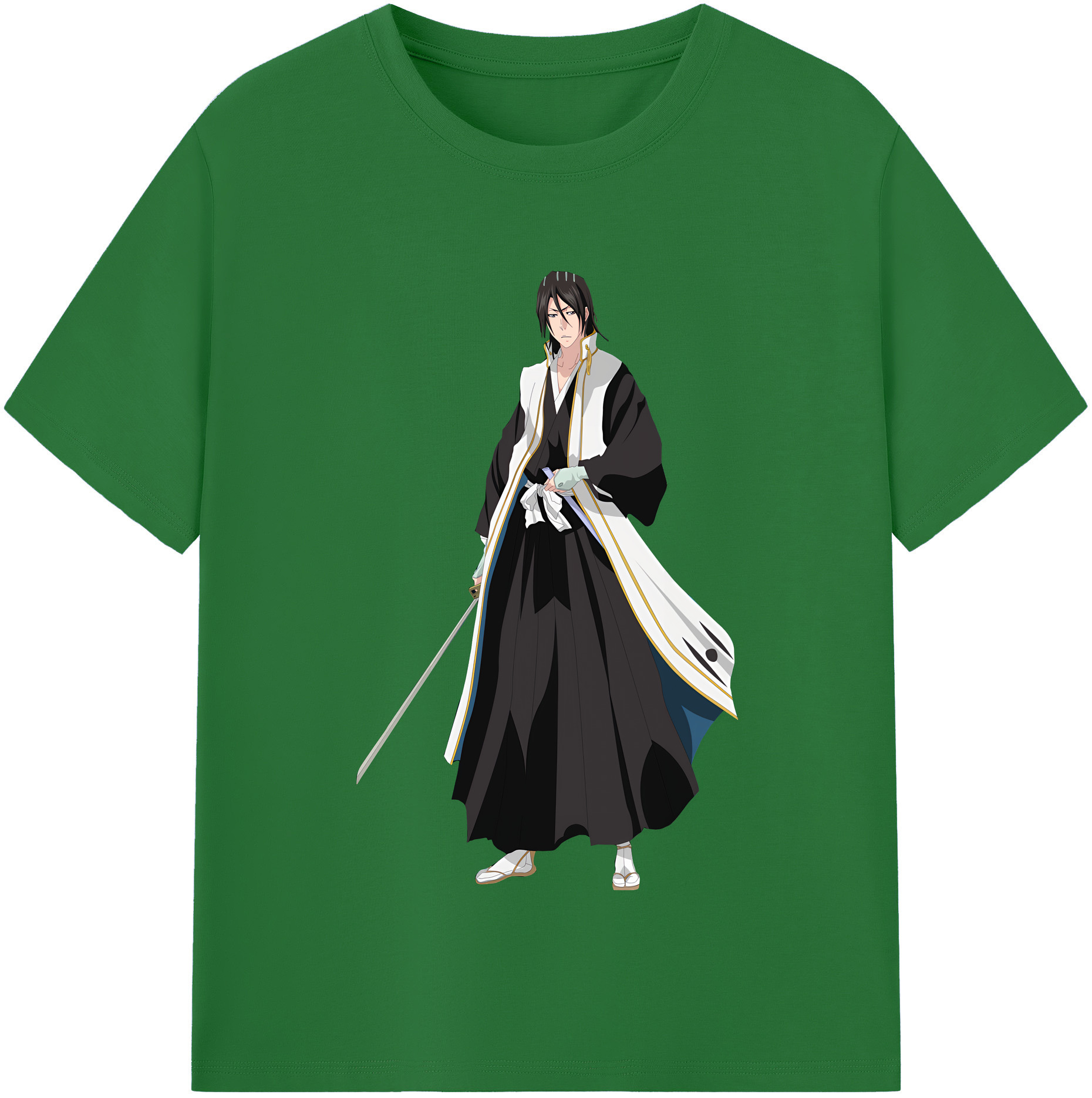 （画像用） ブリーチ くちき びゃくや BLEACH Kuchiki Byakuya 綿100％半袖Tシャツ（フロントプリント）