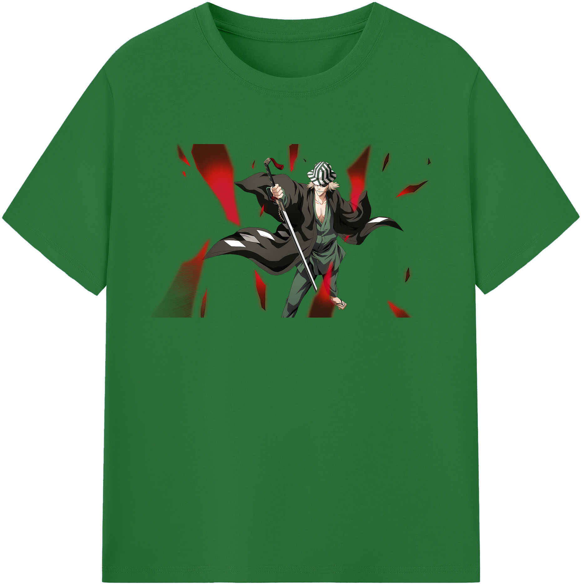 （画像用） "ブリーチ 浦原 喜助（うらはら きすけ） BLEACH Urahara Kisuke " 綿100％半袖Tシャツ（フロントプリント）