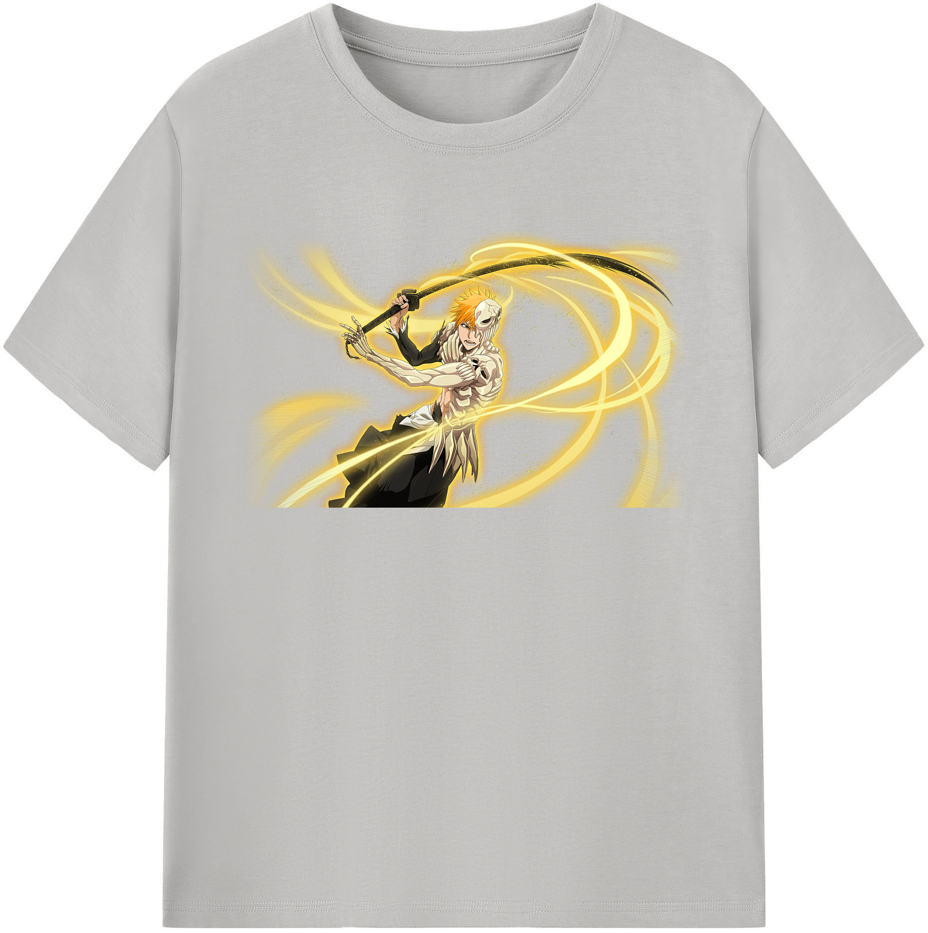 （画像用） ブリーチ 黒崎一護（くろさき いちご）BLEACH Kurosaki Ichigo 綿100％半袖Tシャツ（フロントプリント）