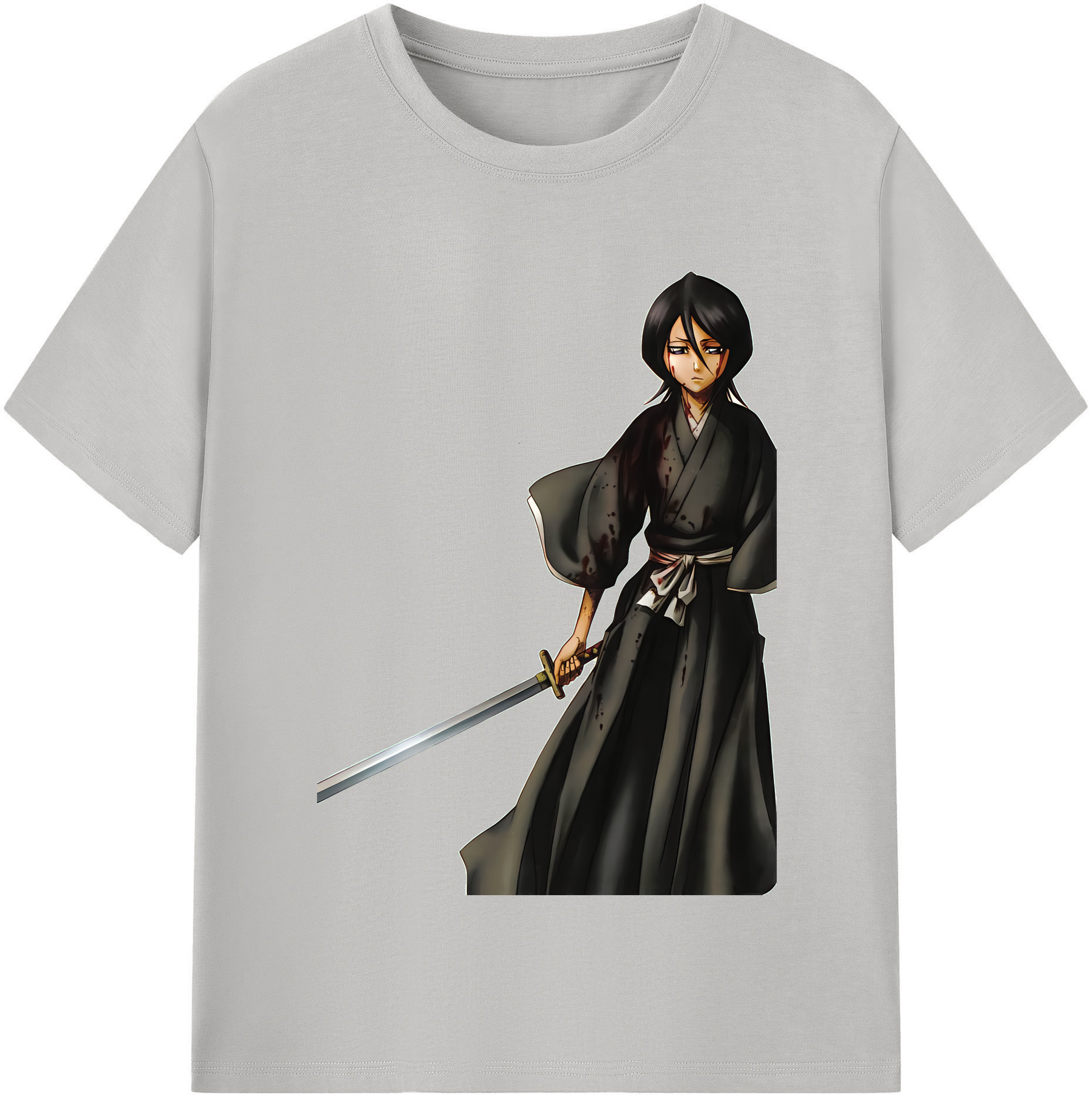 （画像用） ブリーチ 朽木ルキア BLEACH Kuchiki Rukia 綿100％半袖Tシャツ（フロントプリント）